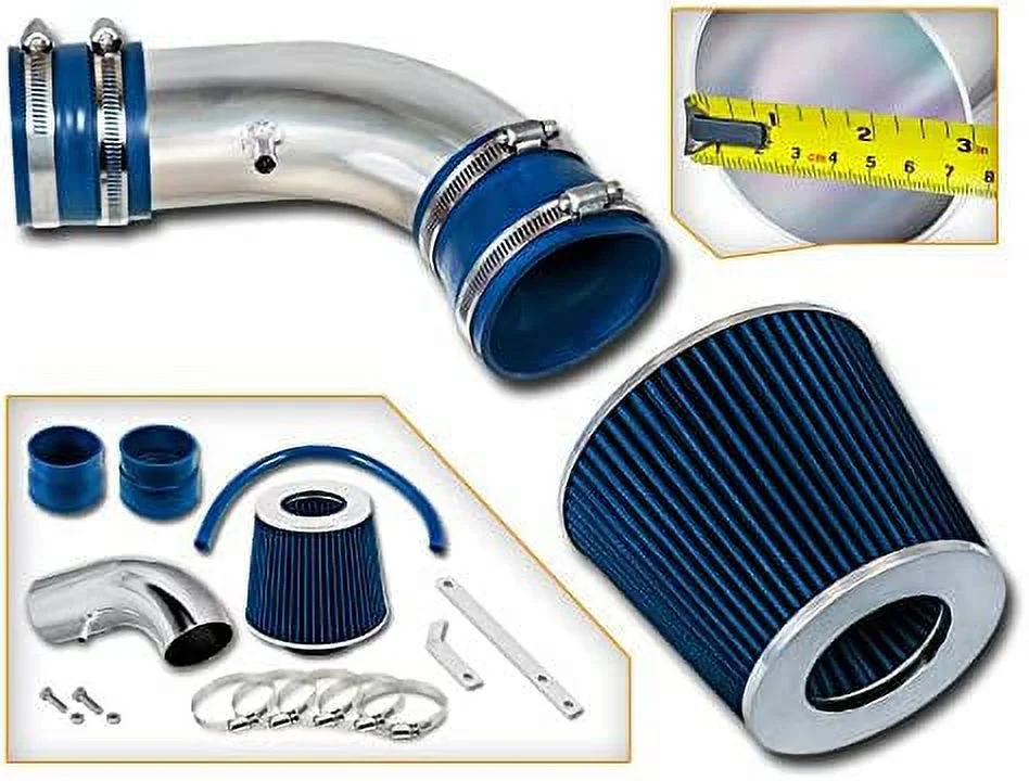 Rtunes Racing Short Ram Air Intake Kit + Filter Combo BLUE Compatible For 04-07 Pontiac Grand Prix V8 5.3L …