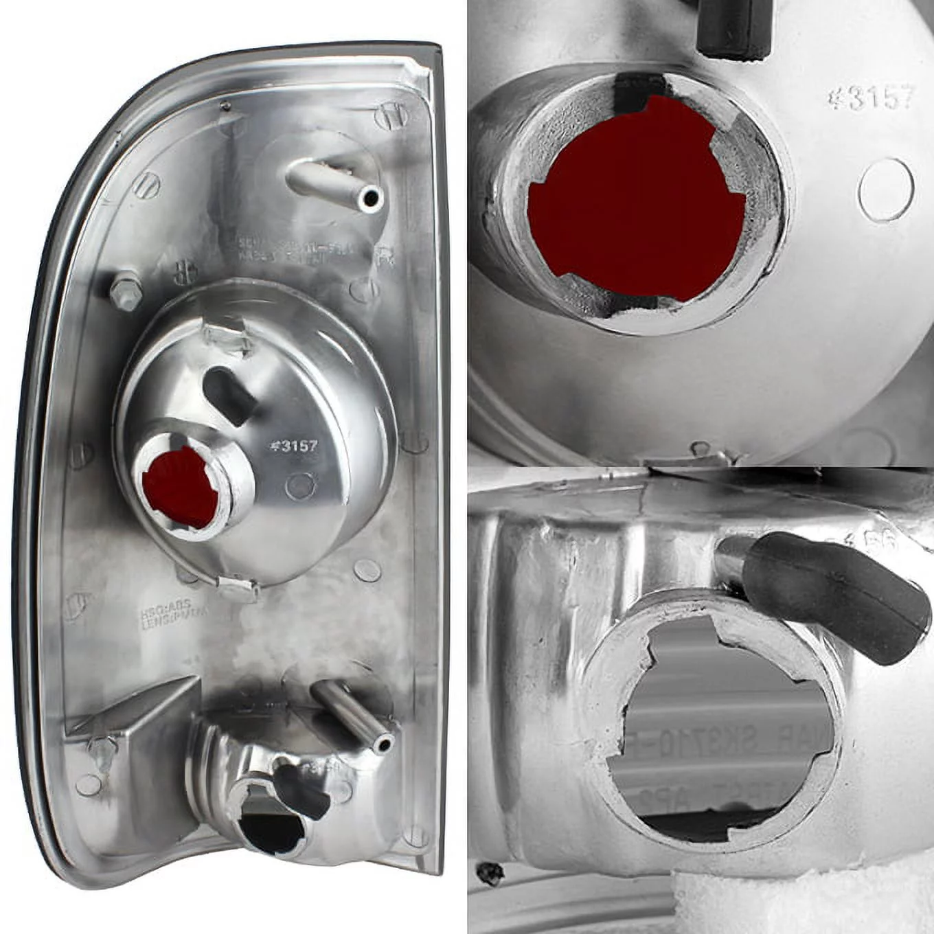 AKKON - Black Smoked For 1997-2003 F150 99-07 F250 F350 F450 F550 Superduty Styleside Model Pickup Tail Lights Brake Lamps