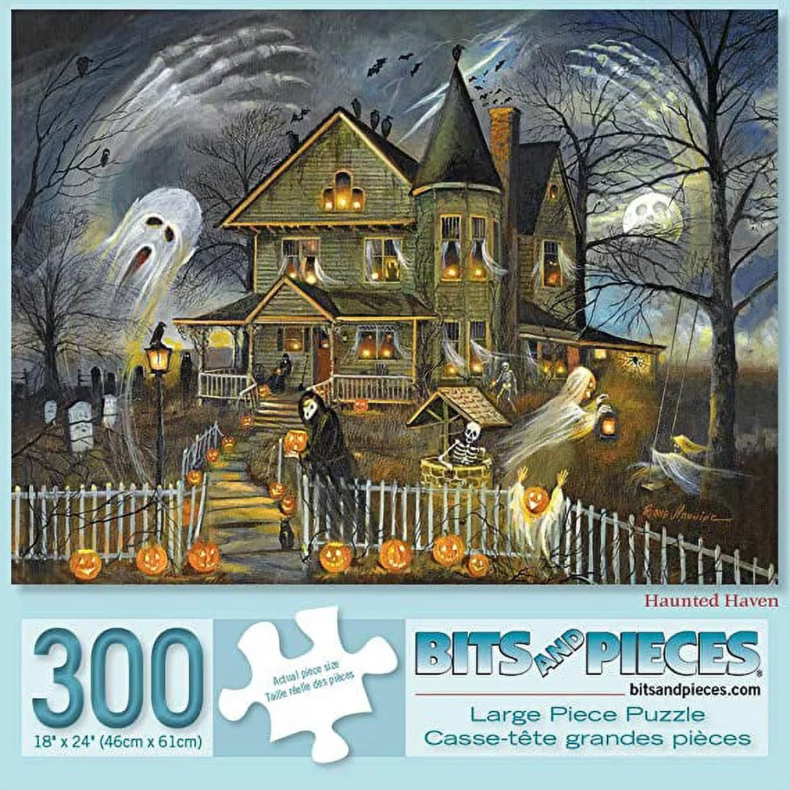 Bits and Pieces - Value Set of Three (3) 300 Piece Jigsaw Puzzles for Adults - Each Puzzle Measures 18