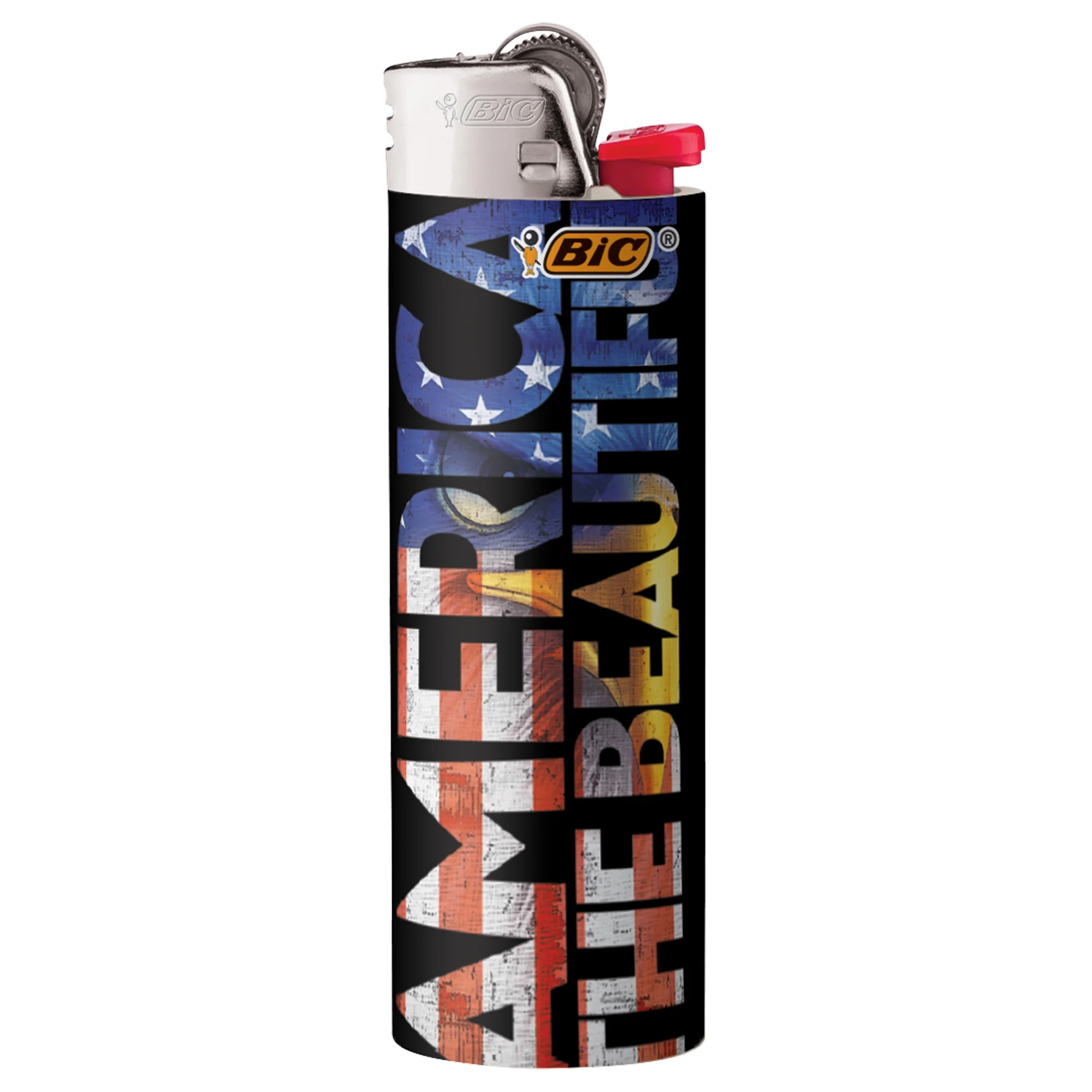 BIC Pocket Lighter, Special Edition Americana Collection, Assorted Unique Lighter Designs, 8 Count Pack of Lighters