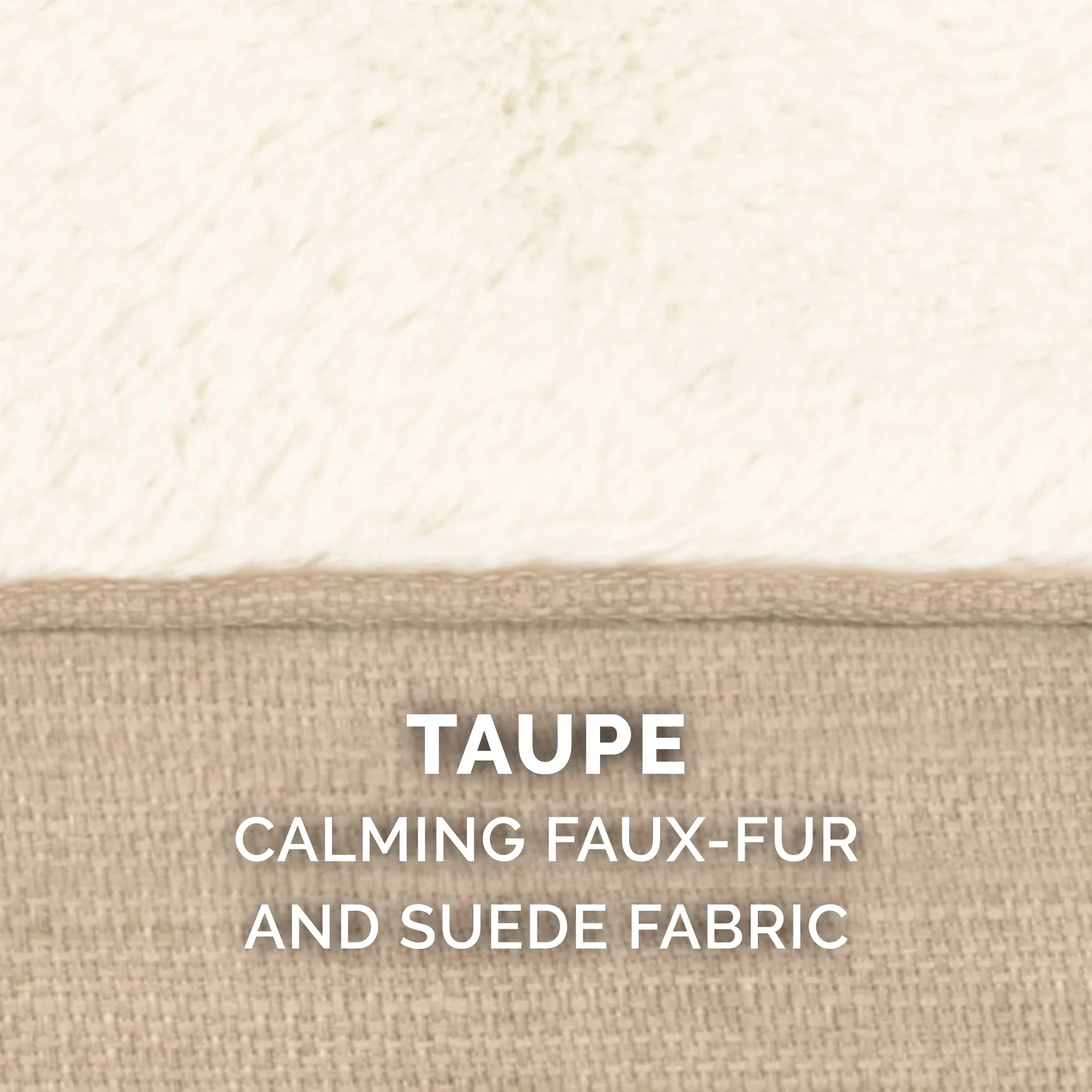 FurHaven Pet Products Medium Plush & Performance Linen Orthopedic Sofa Dog Bed, Flax