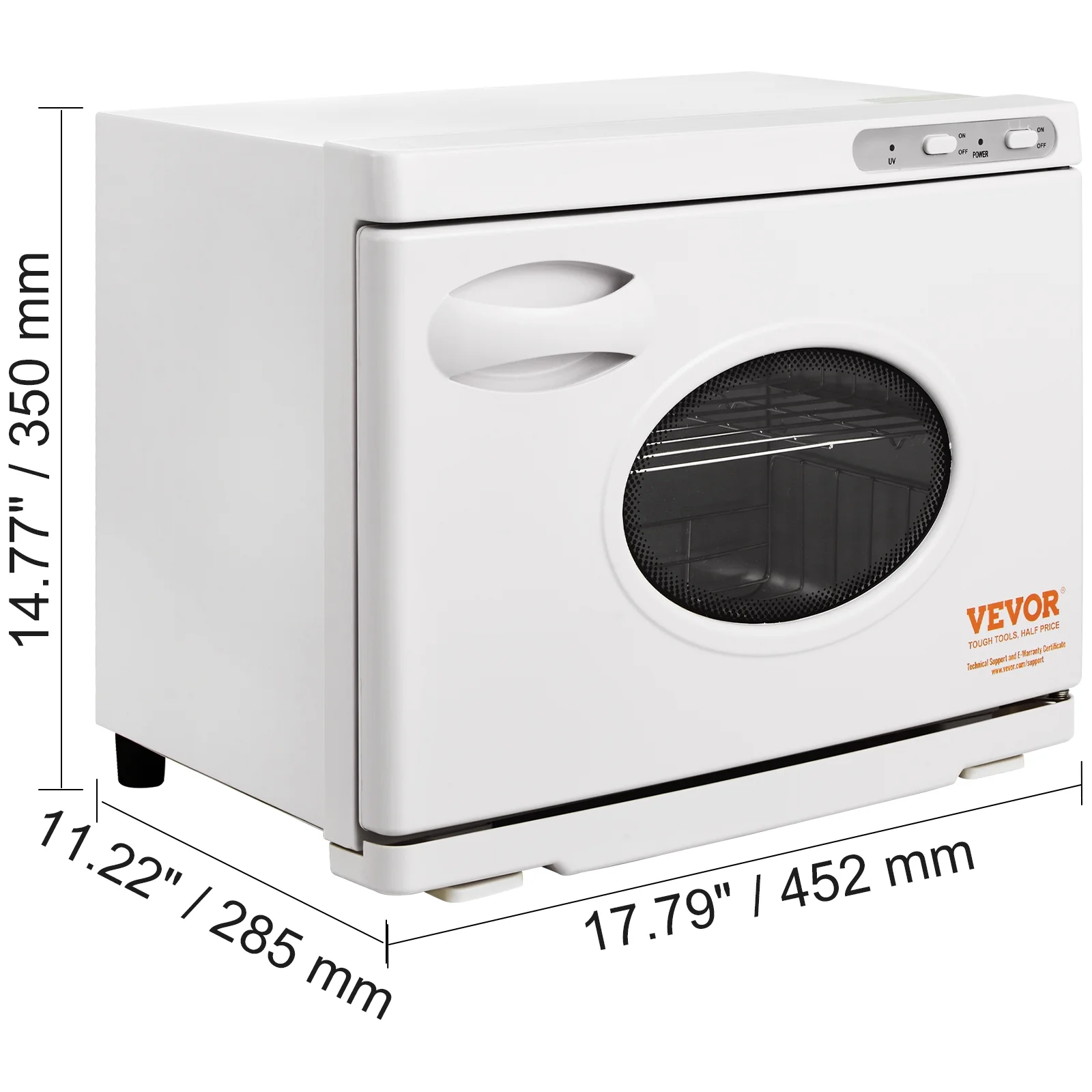 SKYSHALO Hot Towel Warmer 23L Professional UV Sterilizer Towel Heating Cabinet with Two Stainless Steel Racks for Spa, Bathroom, Barber, Salon, Esthetician, Beauty, Home