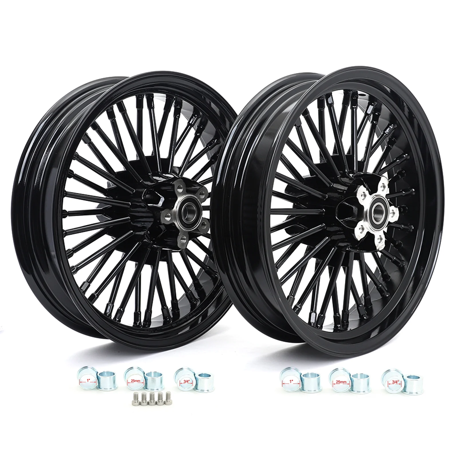16x3.5 Fat Spoke Wheels Rims for Harley Softail Heritage Fatboy Deluxe Deuce