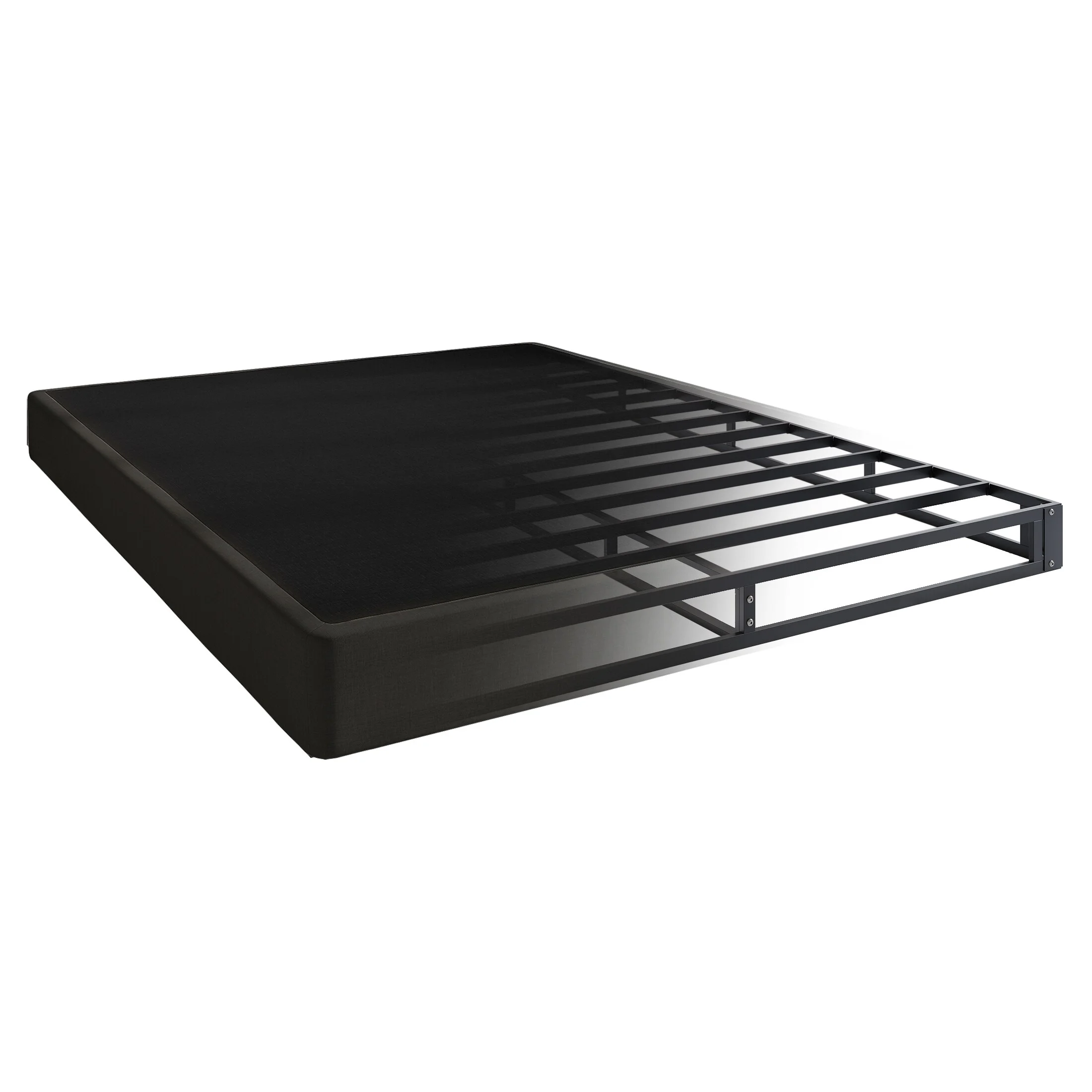 CraftPorch  5-Inch Metal Box Spring with Black Linen Cover King