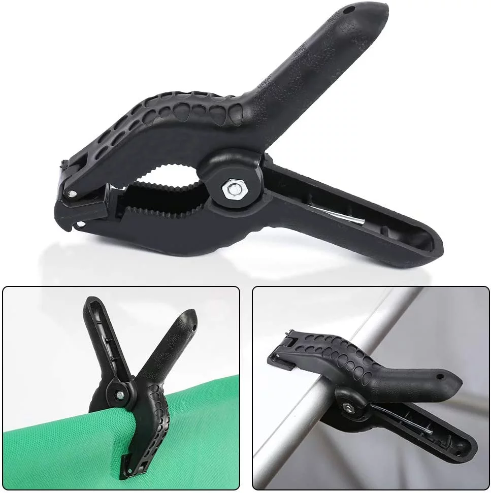 ShowMaven Background Stand, 6.5ft Height x 10ft Wide Adjustable Photo Backdrop Stand with Carry Bag, Clamps, Sangbags and Elastic String Clips