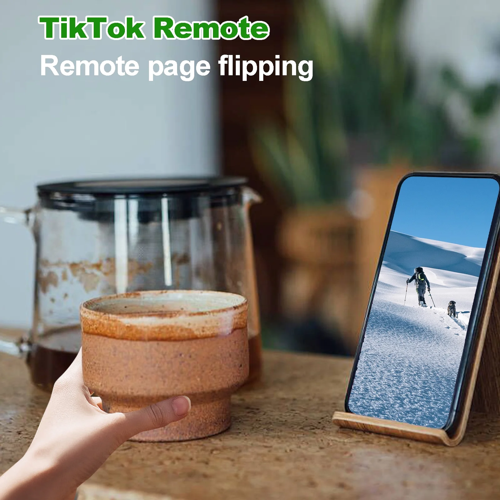 Andoer Remote Control Ring for Kindle App, Smart BT eBook Page Turner with Voice Control, iOS/Android Compatible