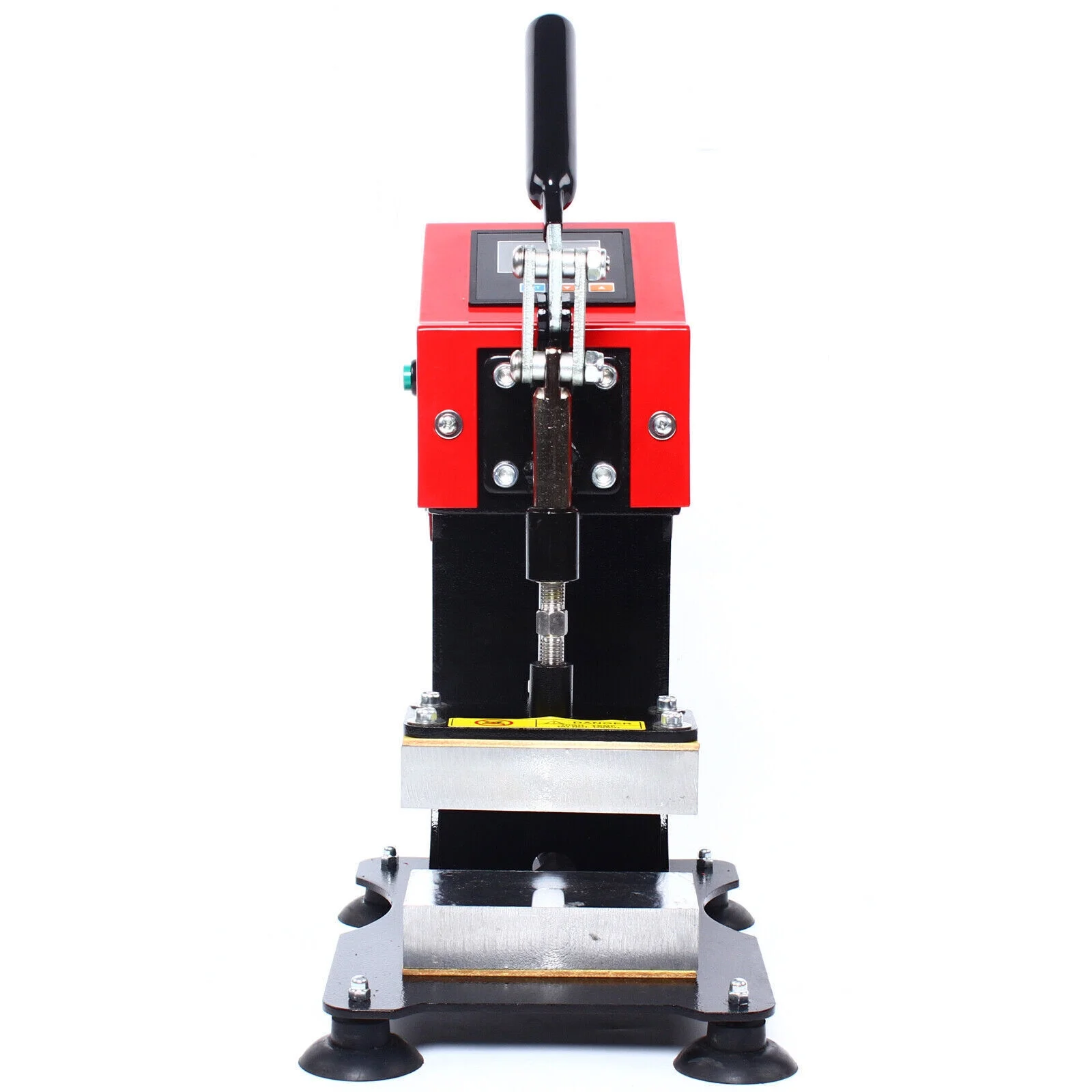 900w Heat Press Machine Dual Heating Stamping Transfer Printer Wax Extractor,Red + Black