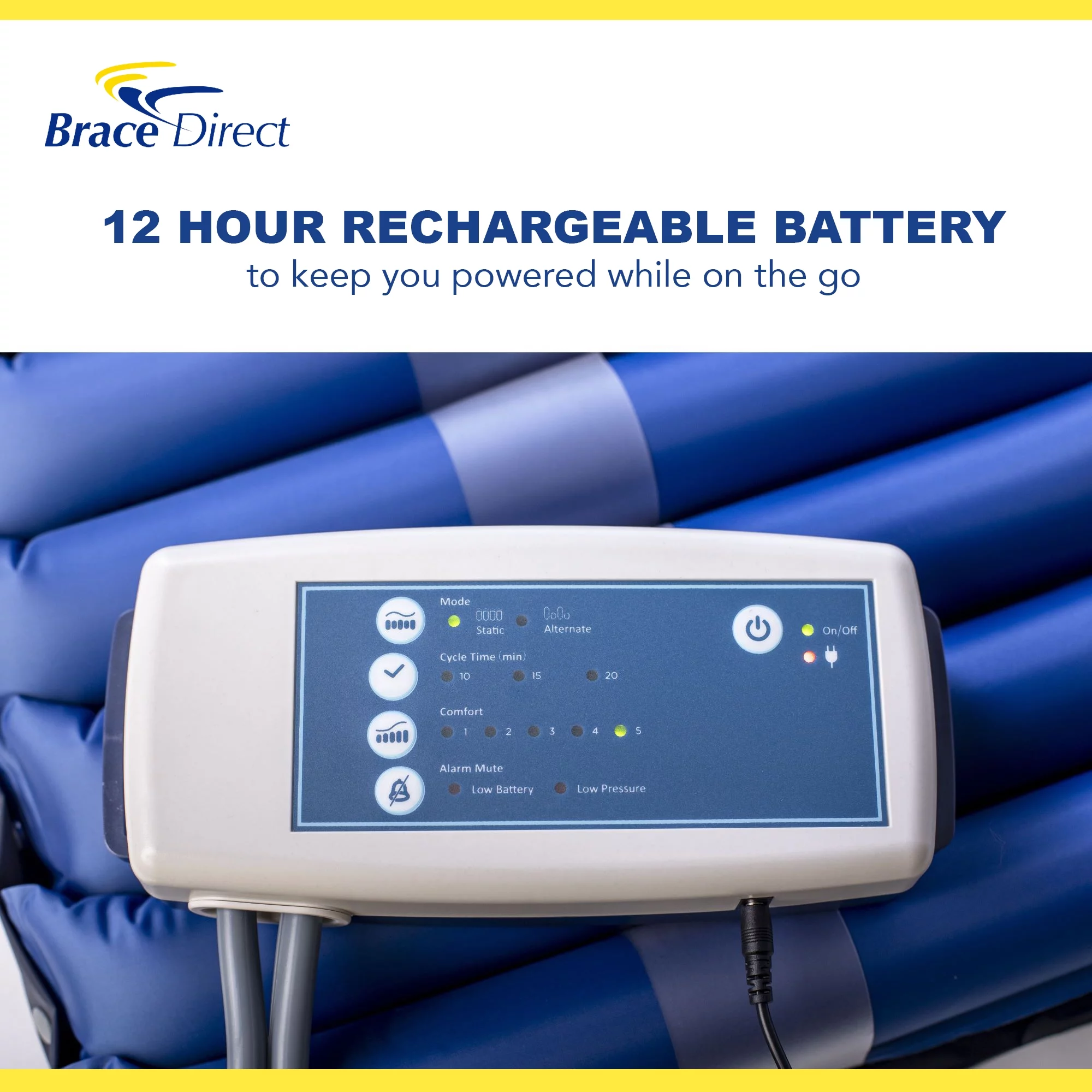 Brace Direct Alternating Pressure Wheelchair Cushion