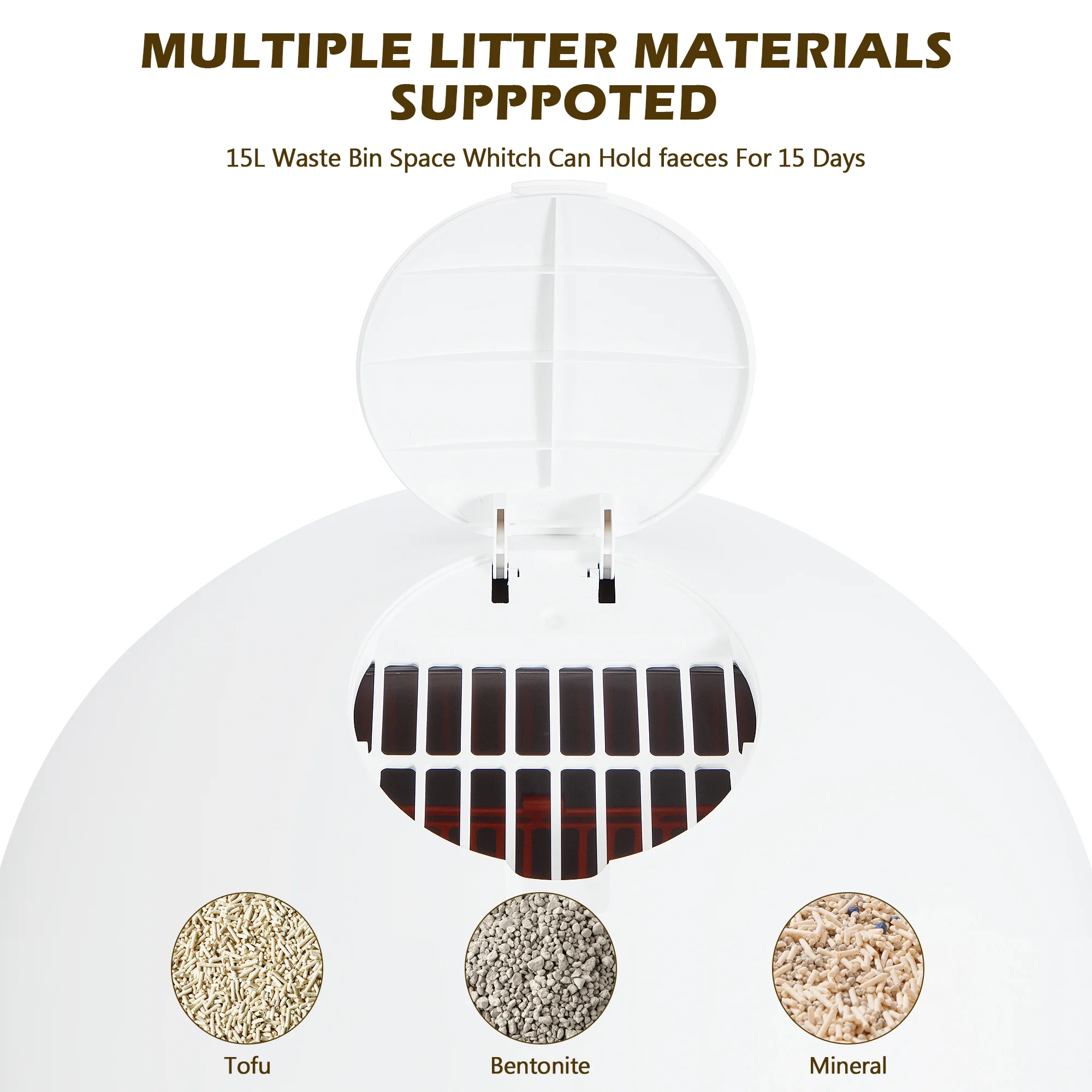 Hommow Automatic Cat Litter Box, Self Cleaning Cat Litter Box with APP Control & Cleaning Kit