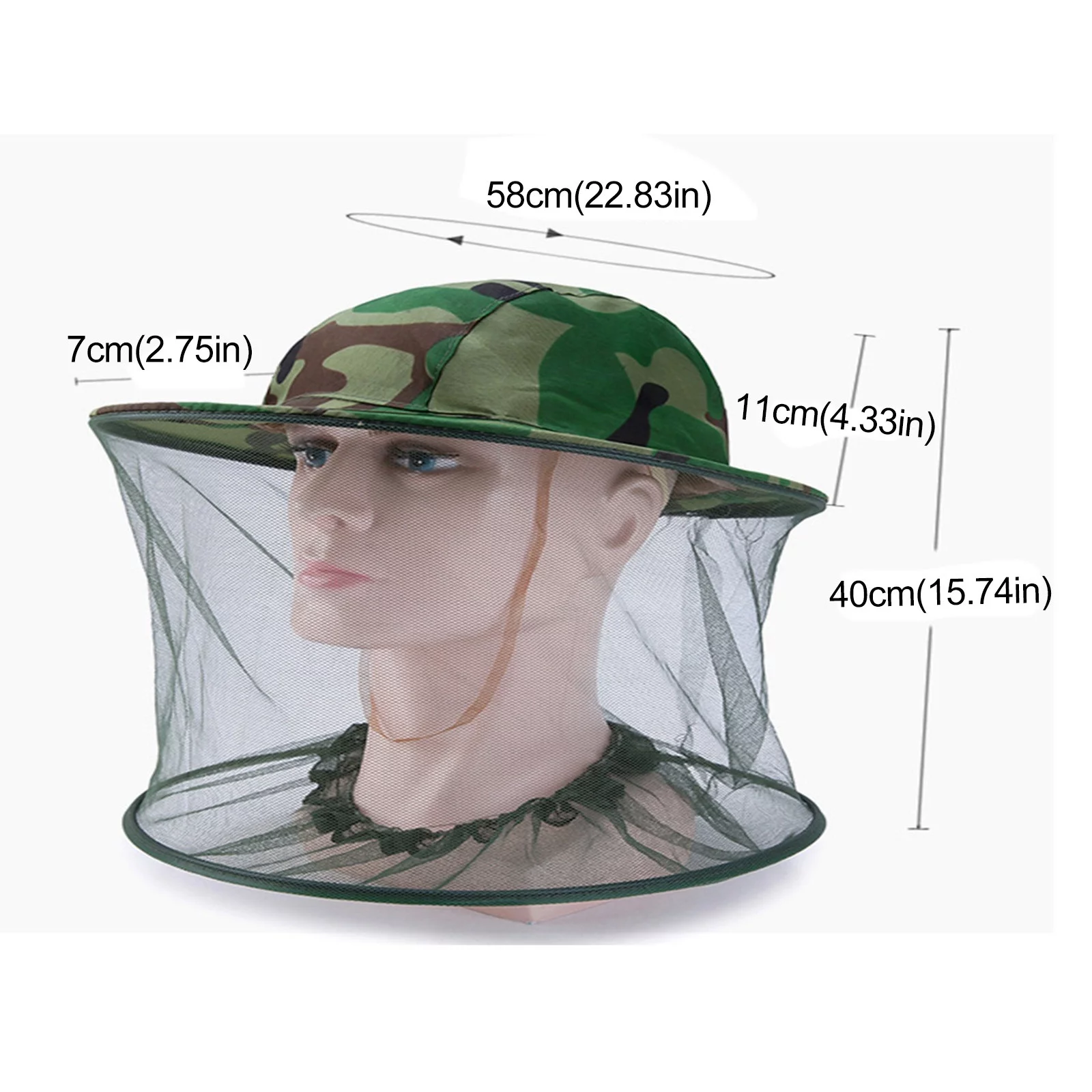 Bucket Sun Hats Net Mesh Face Protector Cap Insect Mosquito ResistanceFish Hat