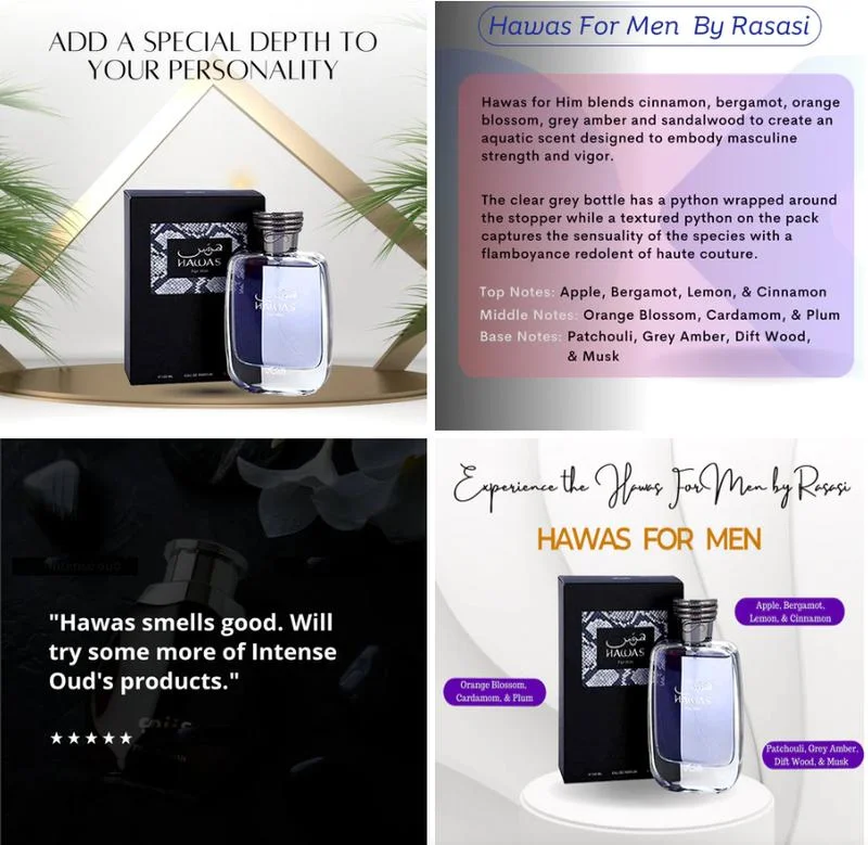 Hawas for Men Eau De Parfum - 100ML (3.4 oz) by Rasasi