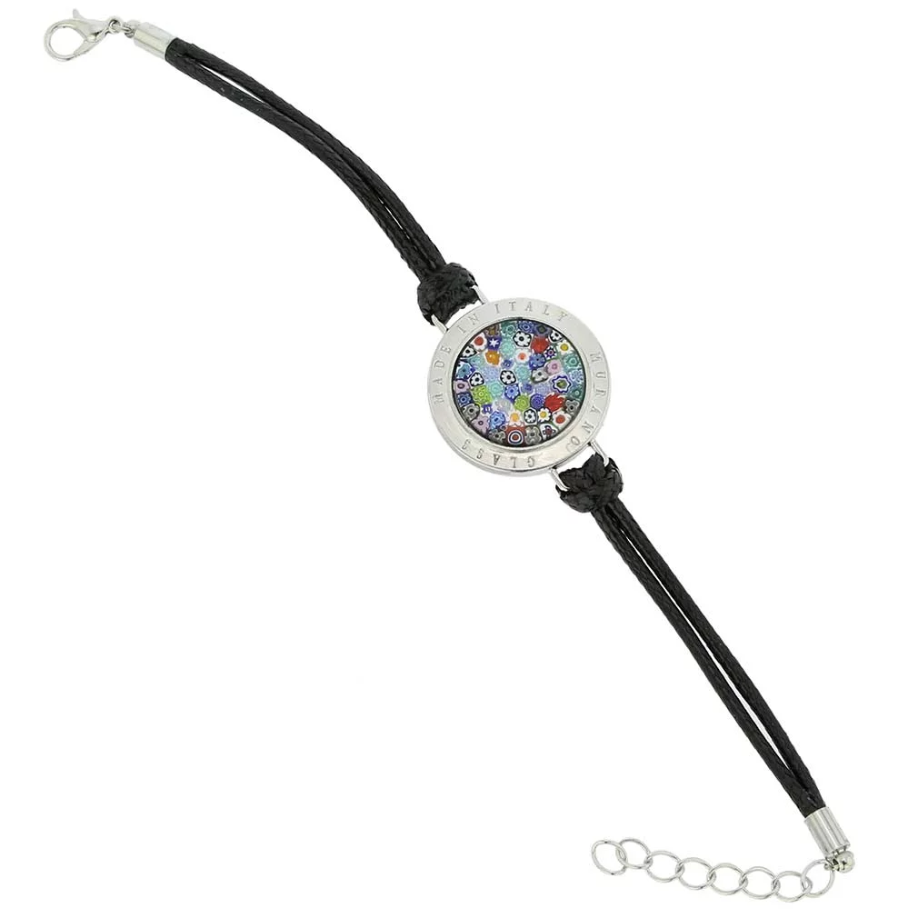 GlassOfVenice Lauretta Murano Glass Millefiori Bracelet - Black