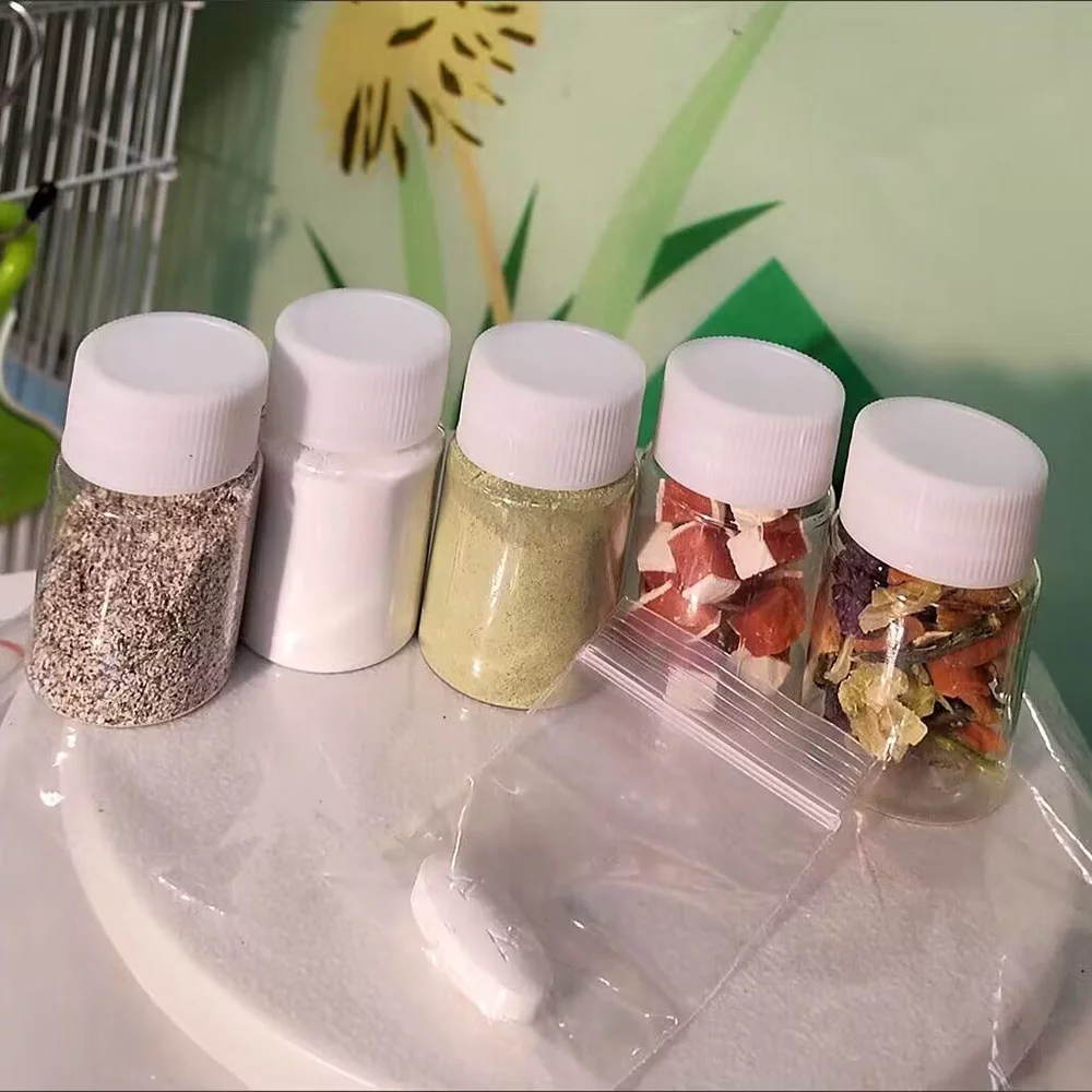 20Pcs Clear Pill Bottle Plastic Bottle Empty Reagent Bottle Chemical Containers with Caps for Liquid Solid Powder Medicine 15ML With Sticker