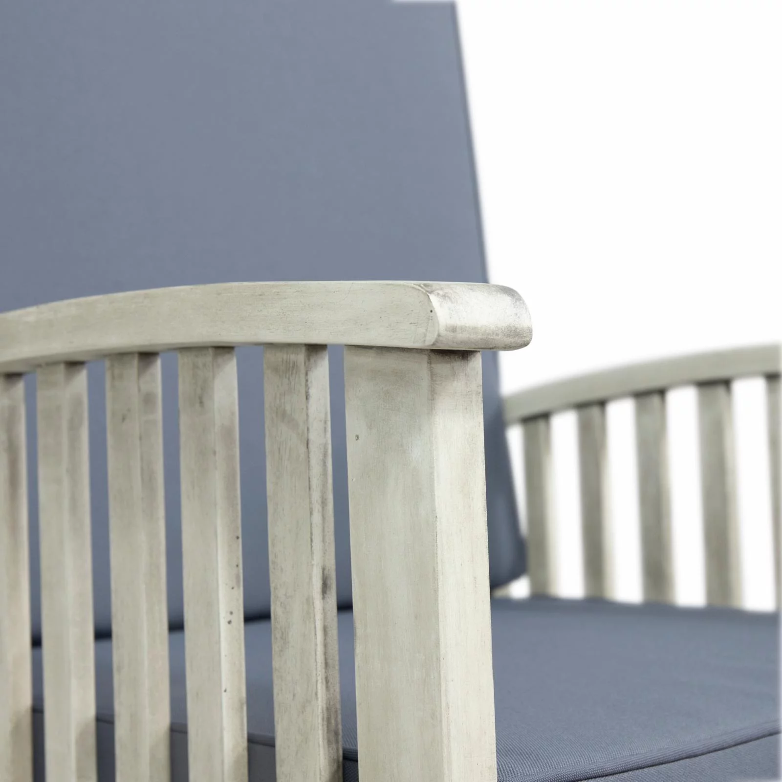 Rodrick Outdoor Acacia Wood Rocking Chair with Cushion - Brown and Cream