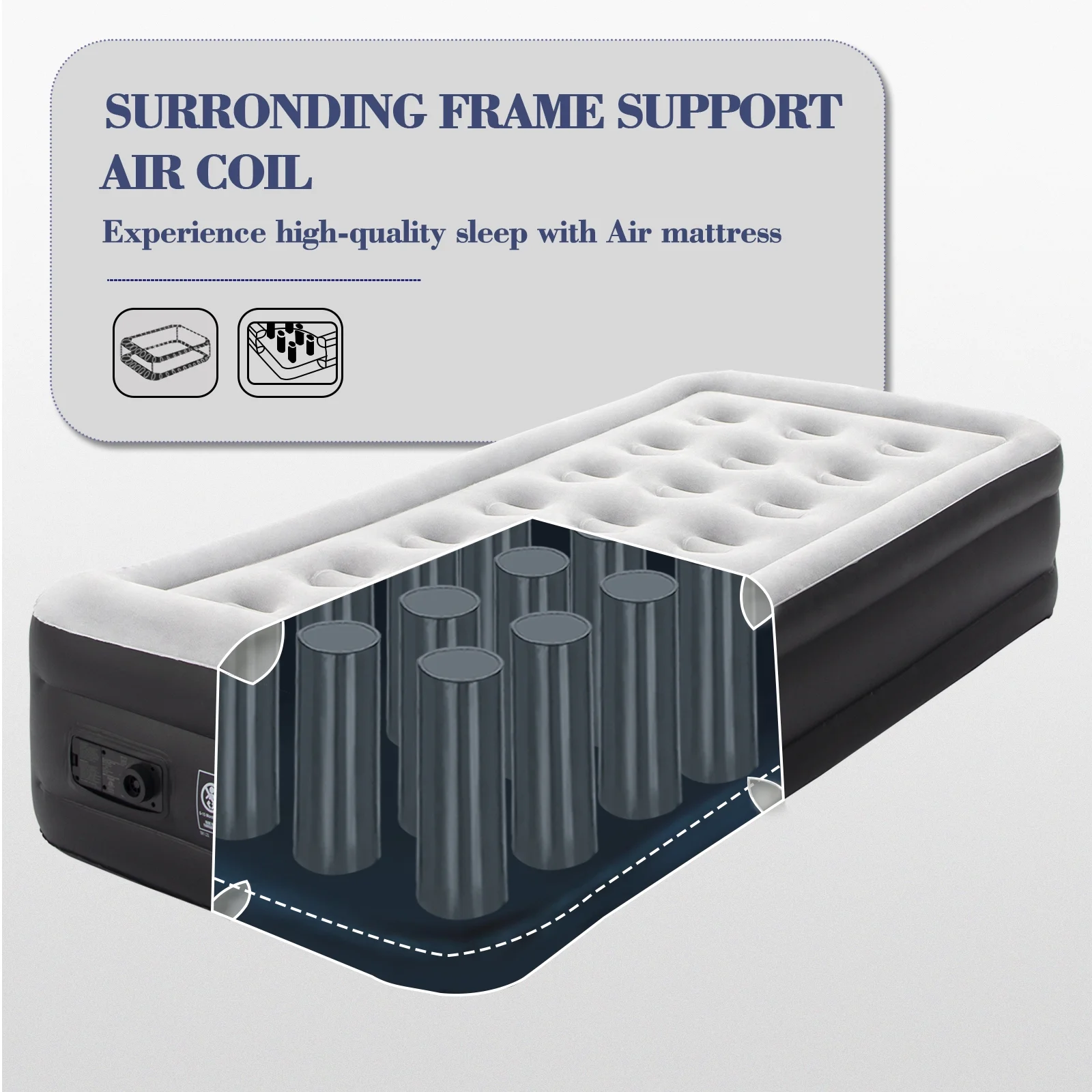 Honeydrill Twin Size Air Mattress 18.5