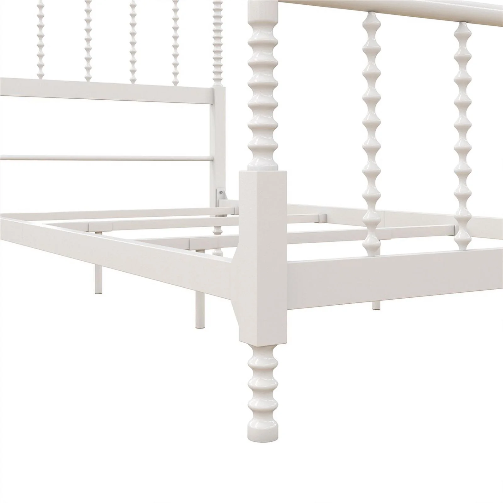 DHP Emerson Traditional Metal Canopy Bed, Twin, White