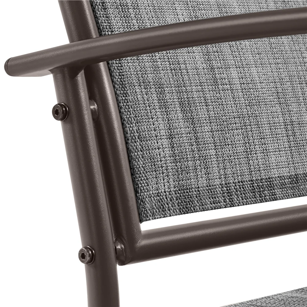 Yaheetech 2-Person Patio Glider Bench with Steel Frame, Gray