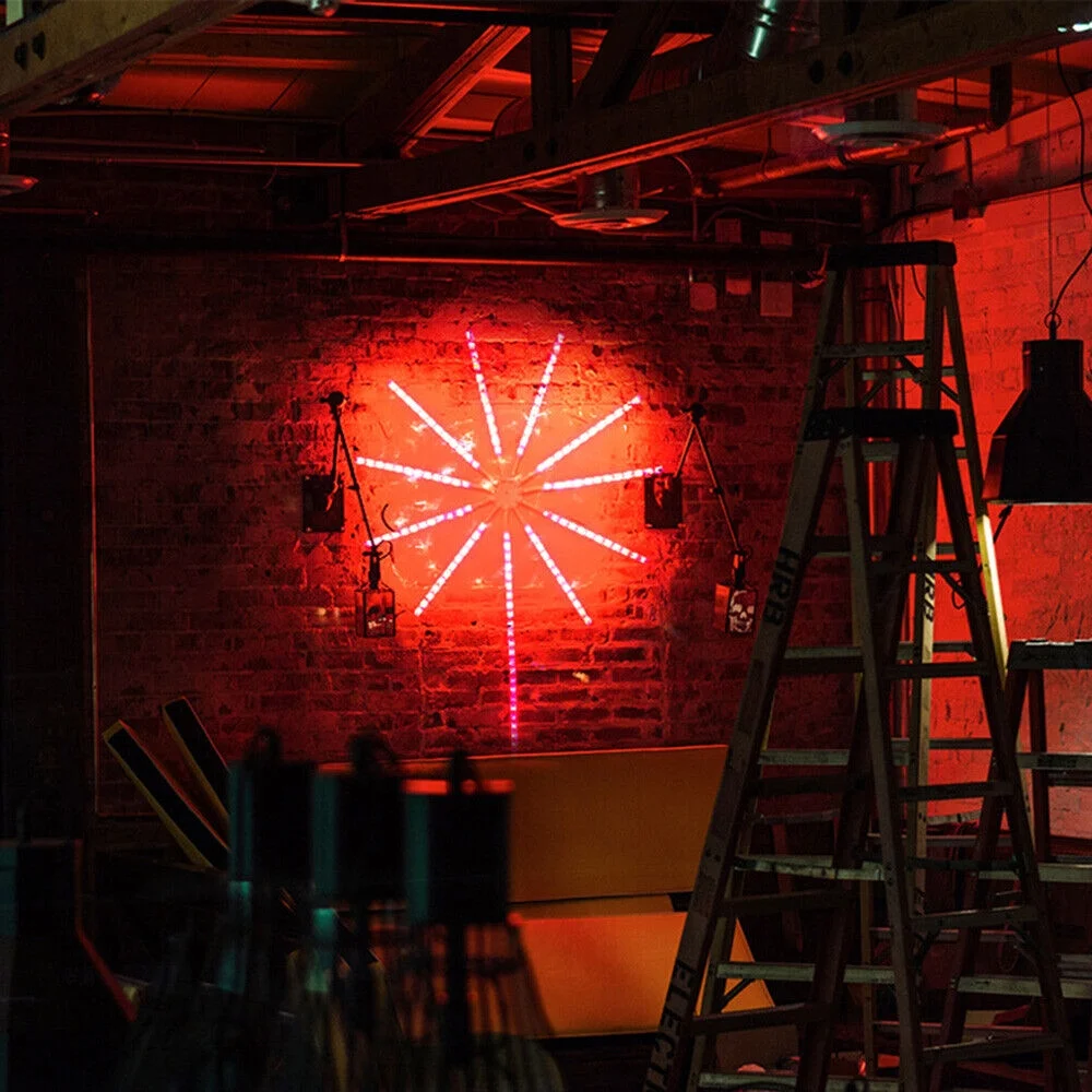 WiFi Smart LED Firework Strip Lights RGBIC Dream Colour Remote Music Speaker