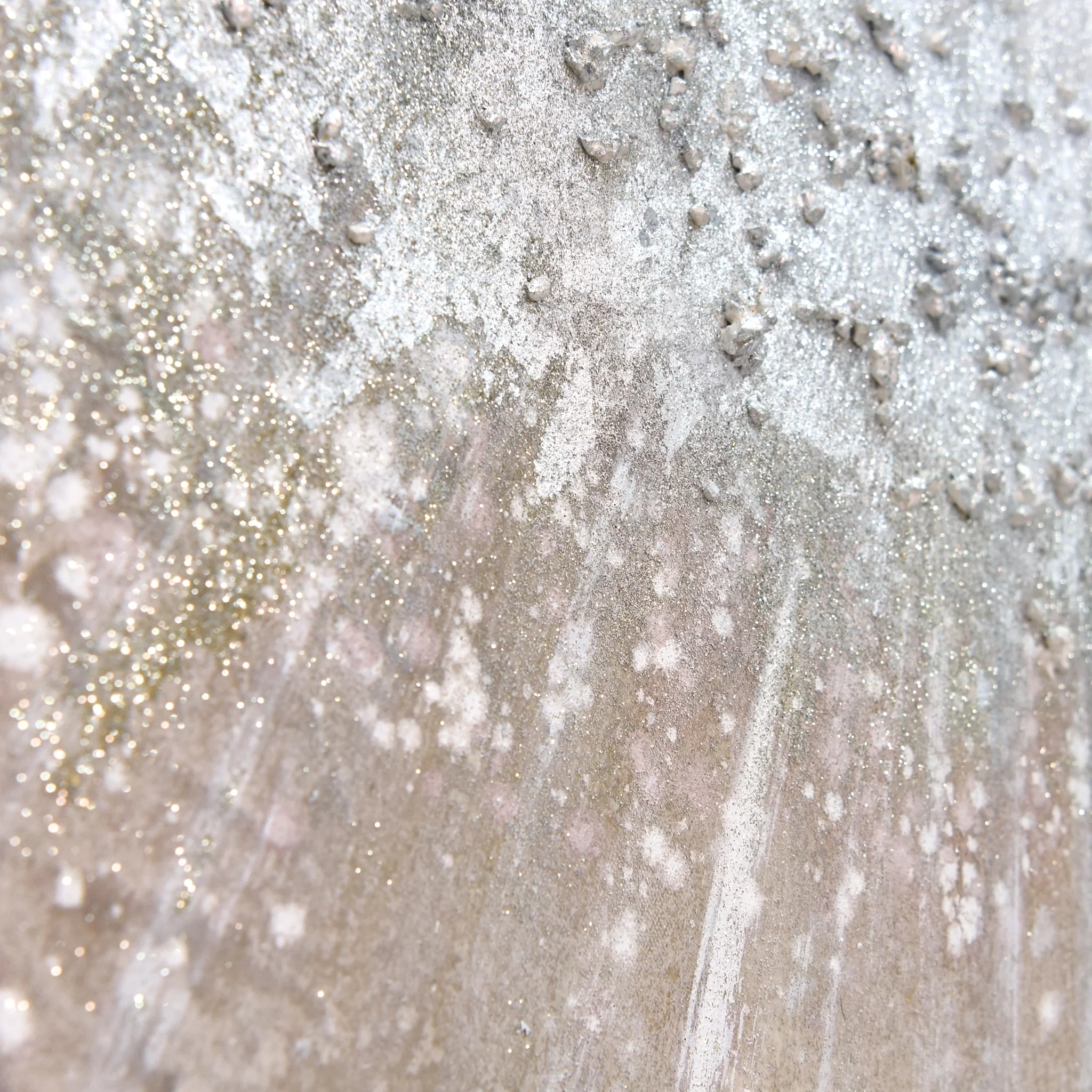 Empire Art Direct Silver Pellets Textured Metallic Hand Painted Framed Wall Art, 32“ x 48