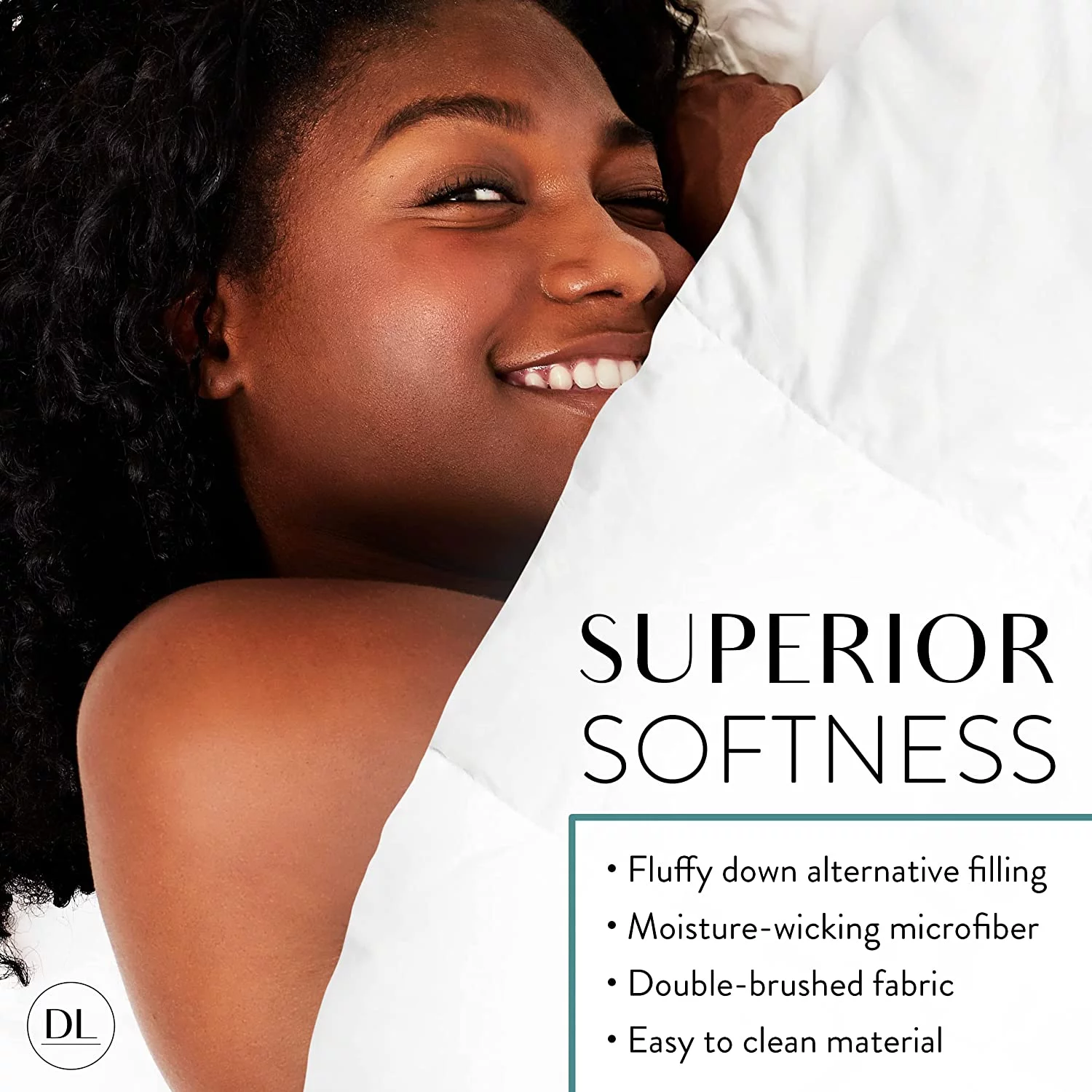 Danjor Linens Duvet Insert - Comforter for Full Size Bed - Microfiber, White﻿