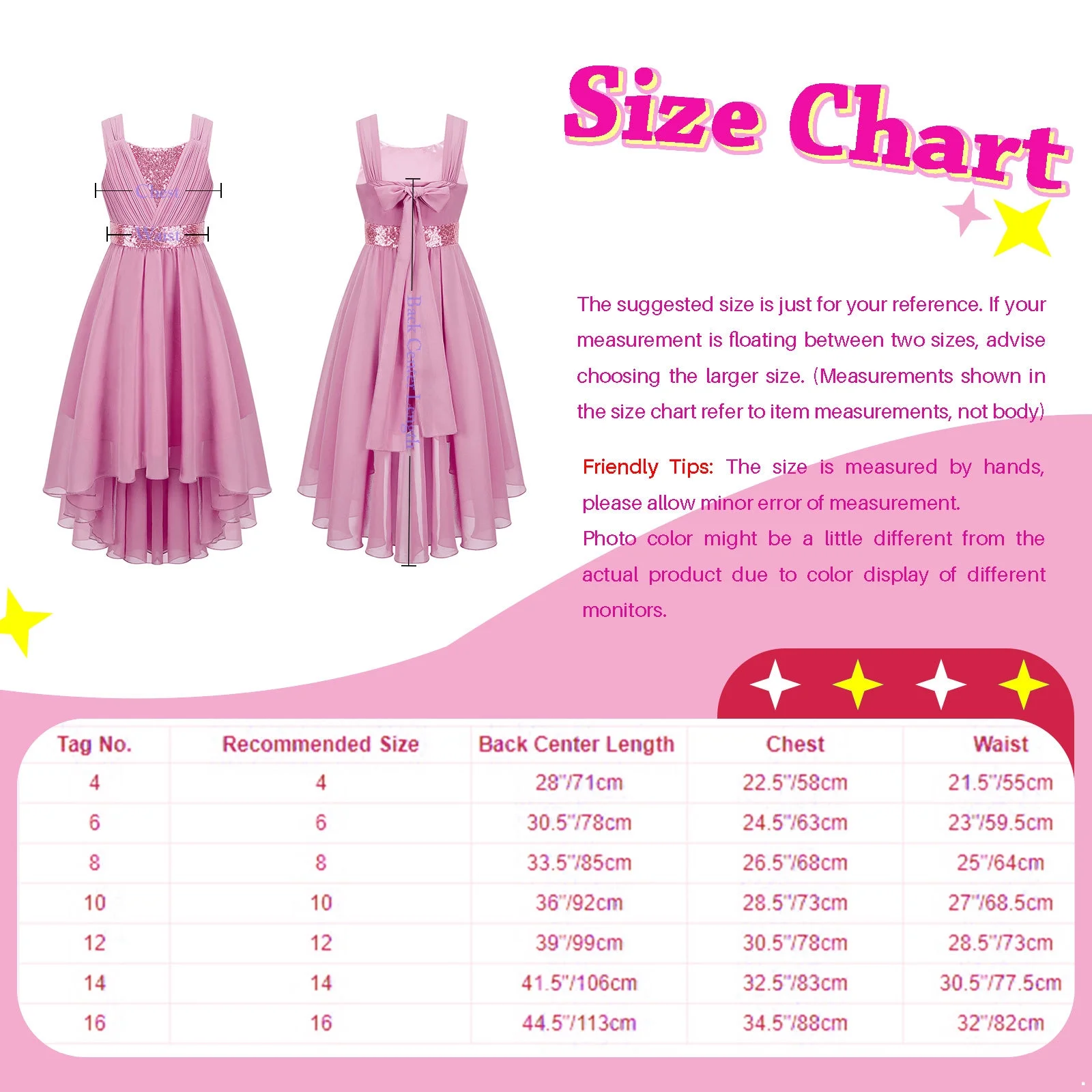 iiniim Kids Girl's Sequins Junior Bridesmaid Dress Ruched Hi Lo Flower Girl Dress Princess Pageant Party Ball Gown