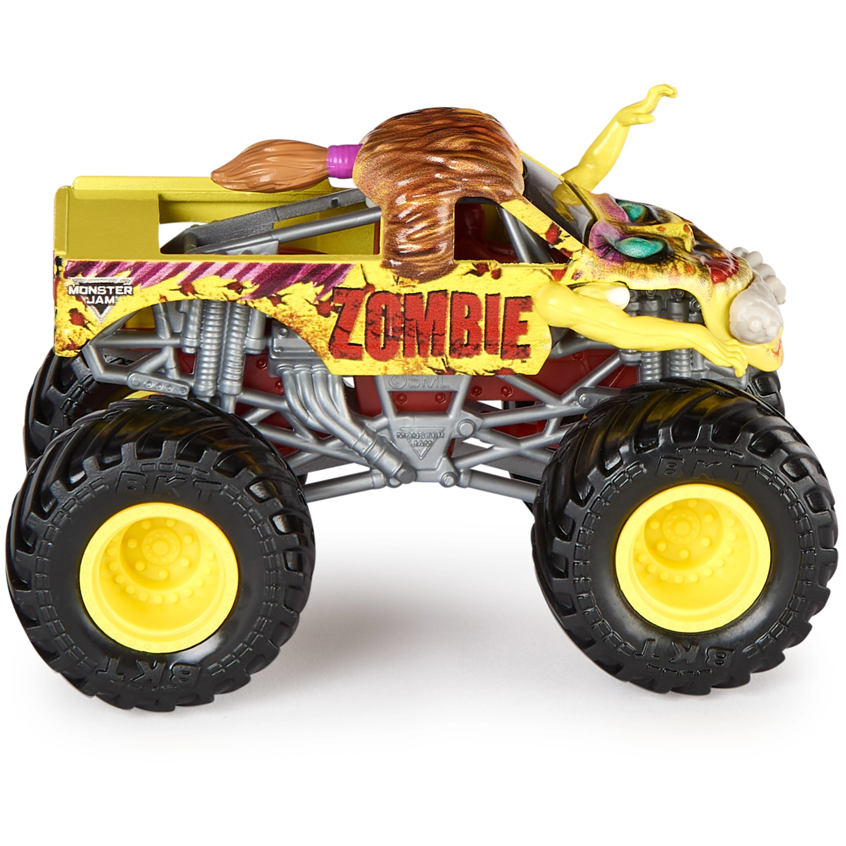 Monster Jam Zombie (Yellow) Vs. Zombie (White) - 1:64 Scale Monster Trucks, Girl and Boy Toys