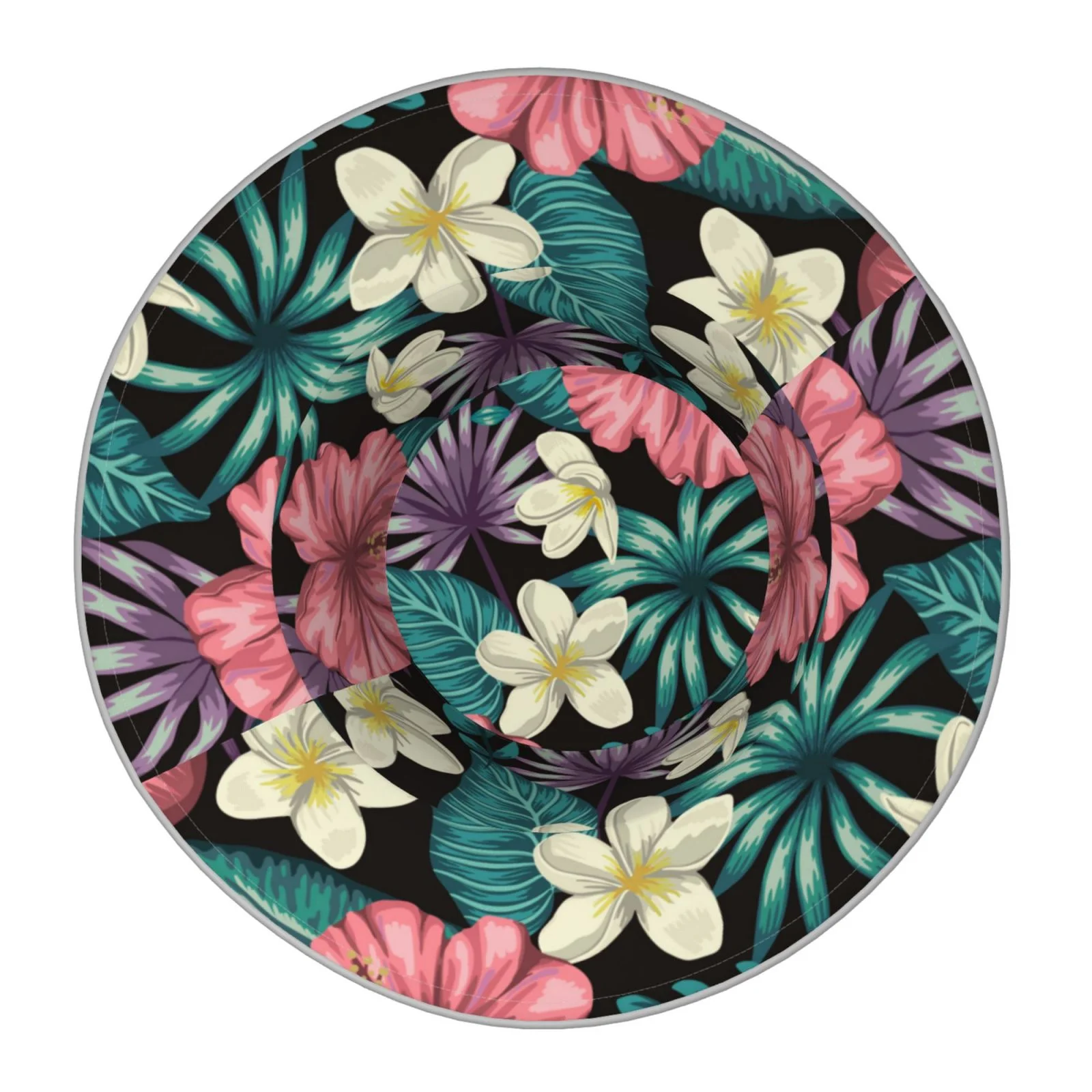 Bingfone Green Tropical Leaves Bucket Hat For Men Women,Packable Reversible Printed Sun Hats,Fisherman Outdoor Travel Hiking Beach Caps