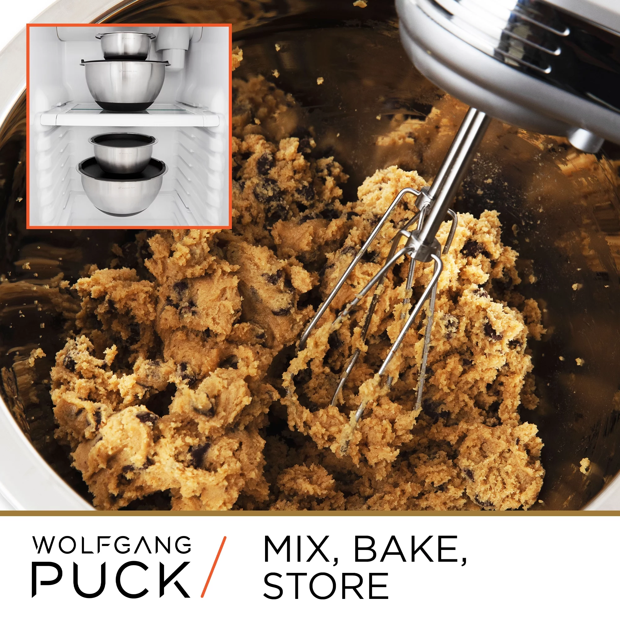 Wolfgang Puck 21-Piece Stainless Steel Cookware and Mixing Bowls Set, Non-Stick Pots, Pans & Skillets