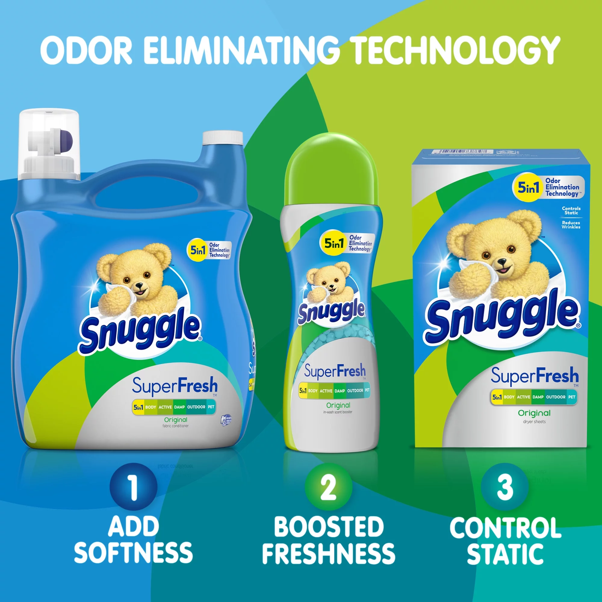 Snuggle Plus SuperFresh Fabric Softener Dryer Sheets with Static Control and Odor Eliminating Technology, Original, 200 Count, 2 Boxes, 400 Total Sheets