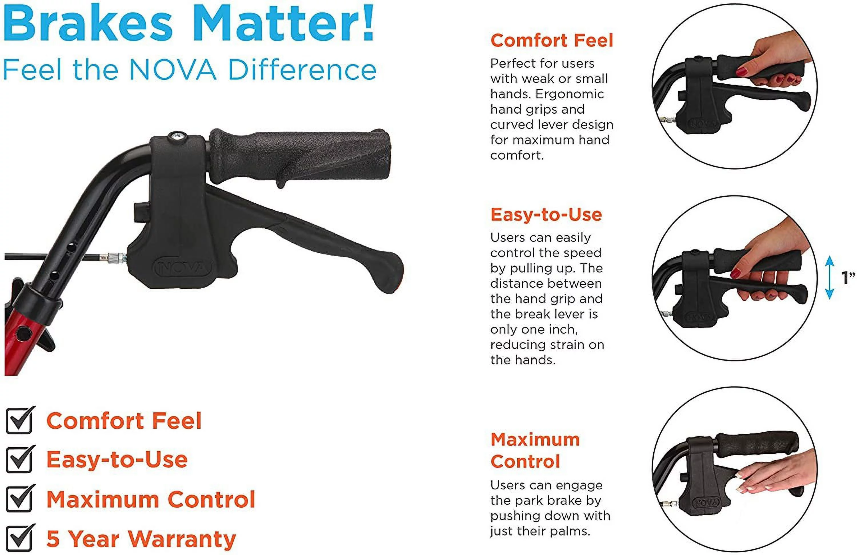 NOVA Medical Products Zoom Rollator Walker