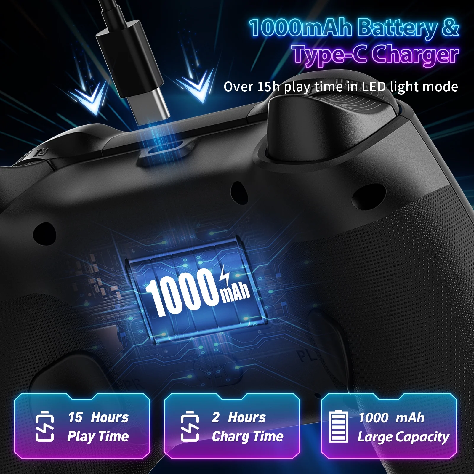 2 Pack Wireless Xbox Controller for Xbox One, with RGB LED Light Compatible with Xbox One, XboxOne X/S, Xbox Series X/S ,Windows PC