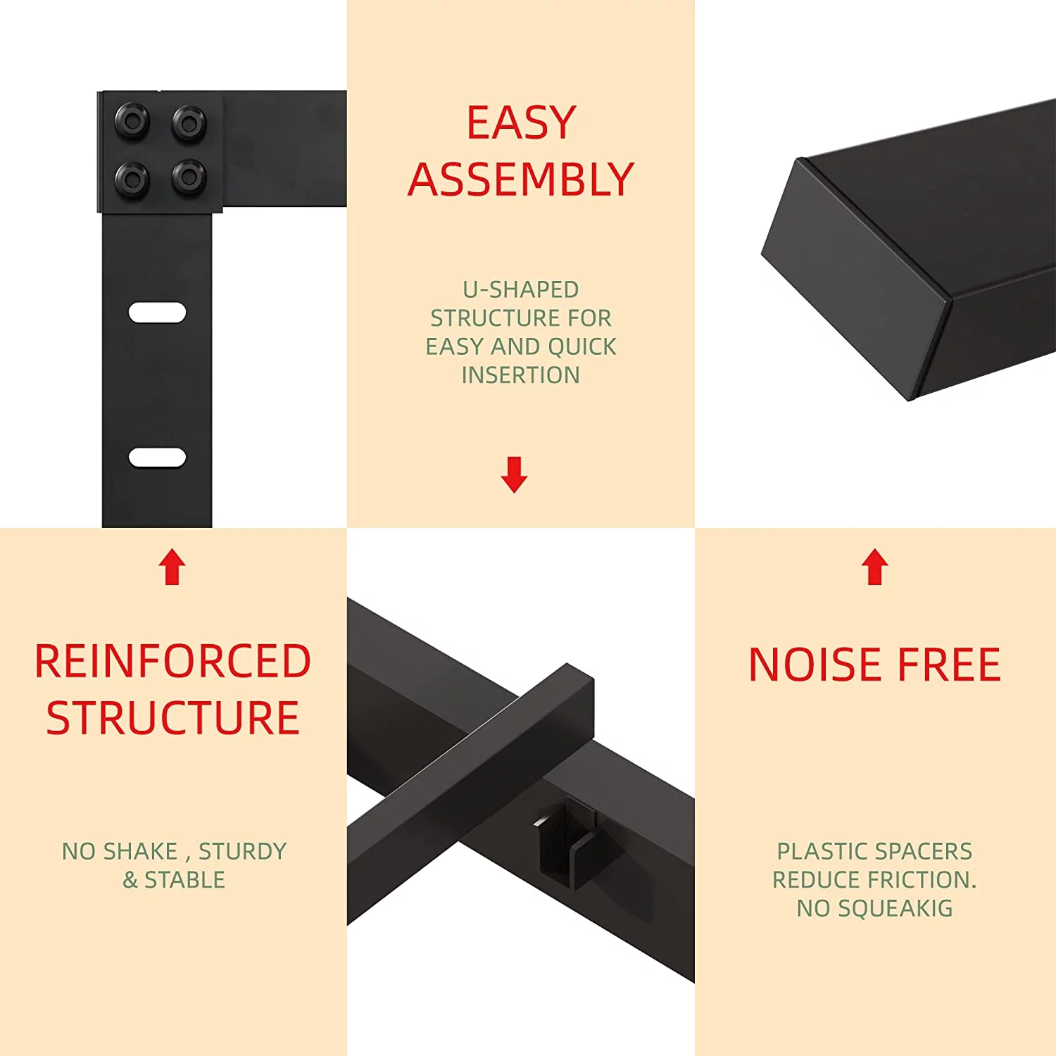 XMhongsong 14 Inch Twin Size Bed Frame No Box Spring Needed  Heavy Duty Metal Platform Bed Frame  Easy Assembly  Noise Free  Black