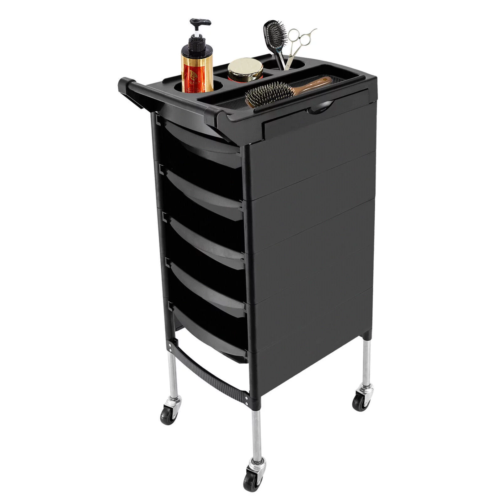6 Layers Storage Cart Hair Beauty Salon Spa Station Trolley Rolling Barber Cart New