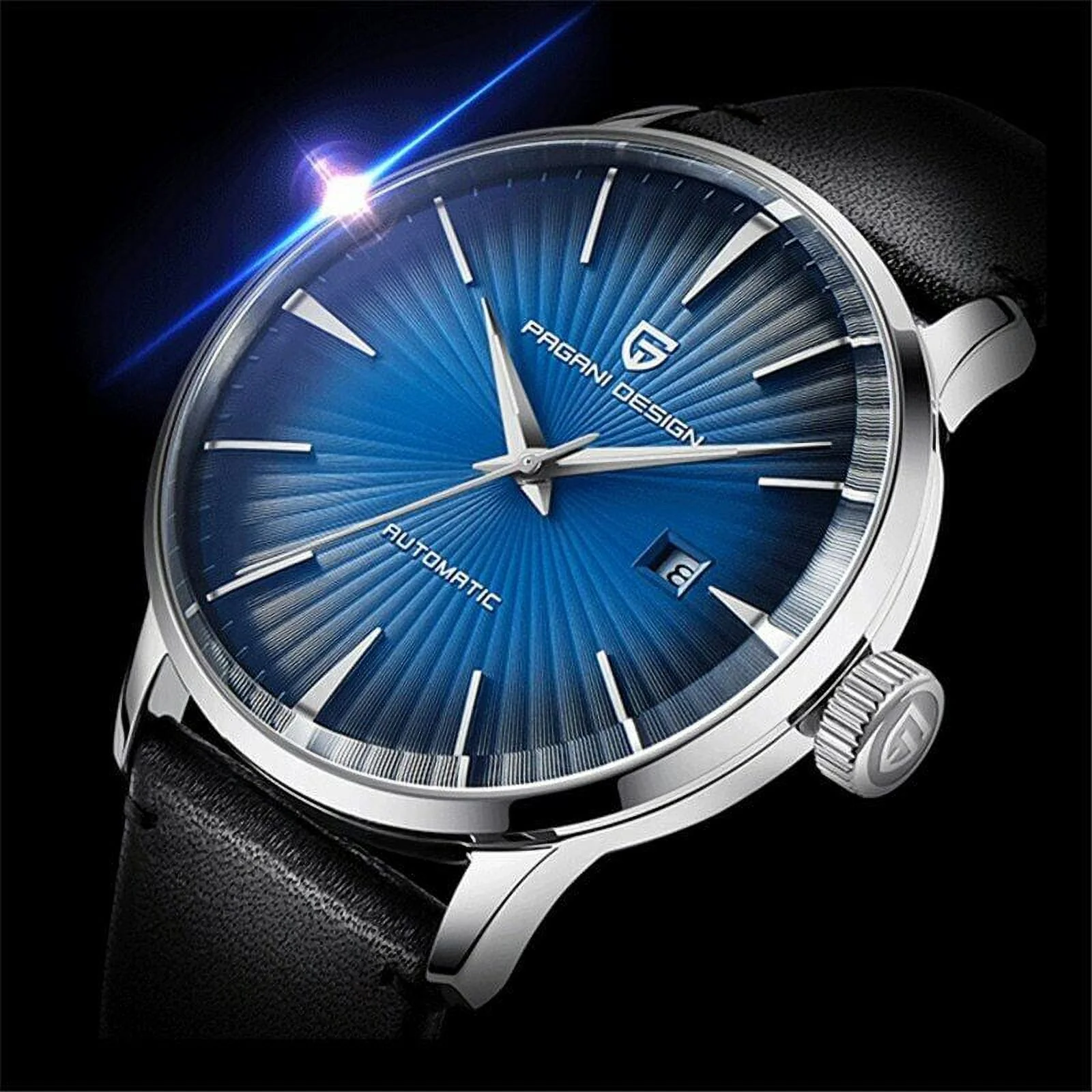 PAGANI DESIGN Luxury Mens Automatic Watches Genuine Leather Band Business Watch