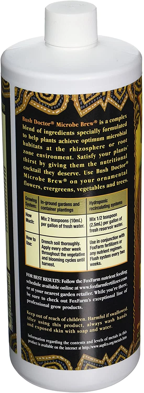 FoxFarm FX14068 FoxFarm Bushdoctor Microbe Brew, 1-Quart