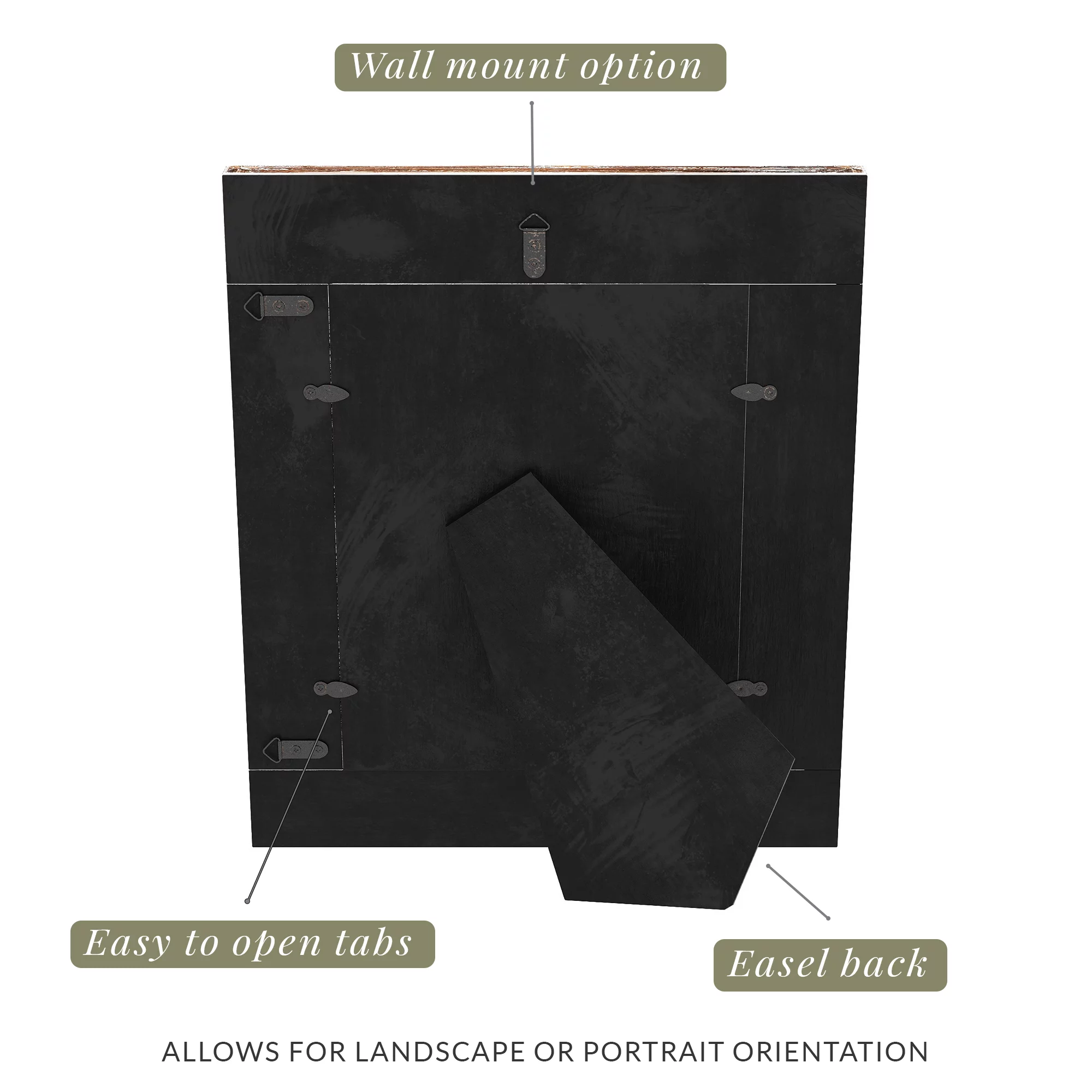 Barnyard Designs 8x10 Rustic Picture Frame Distressed Wood Picture Frame, Rustic Farmhouse Picture Frame, Vertical or Horizontal Display Tabletop Wall Hanging Farmhouse Frame, Brown, Set of 2