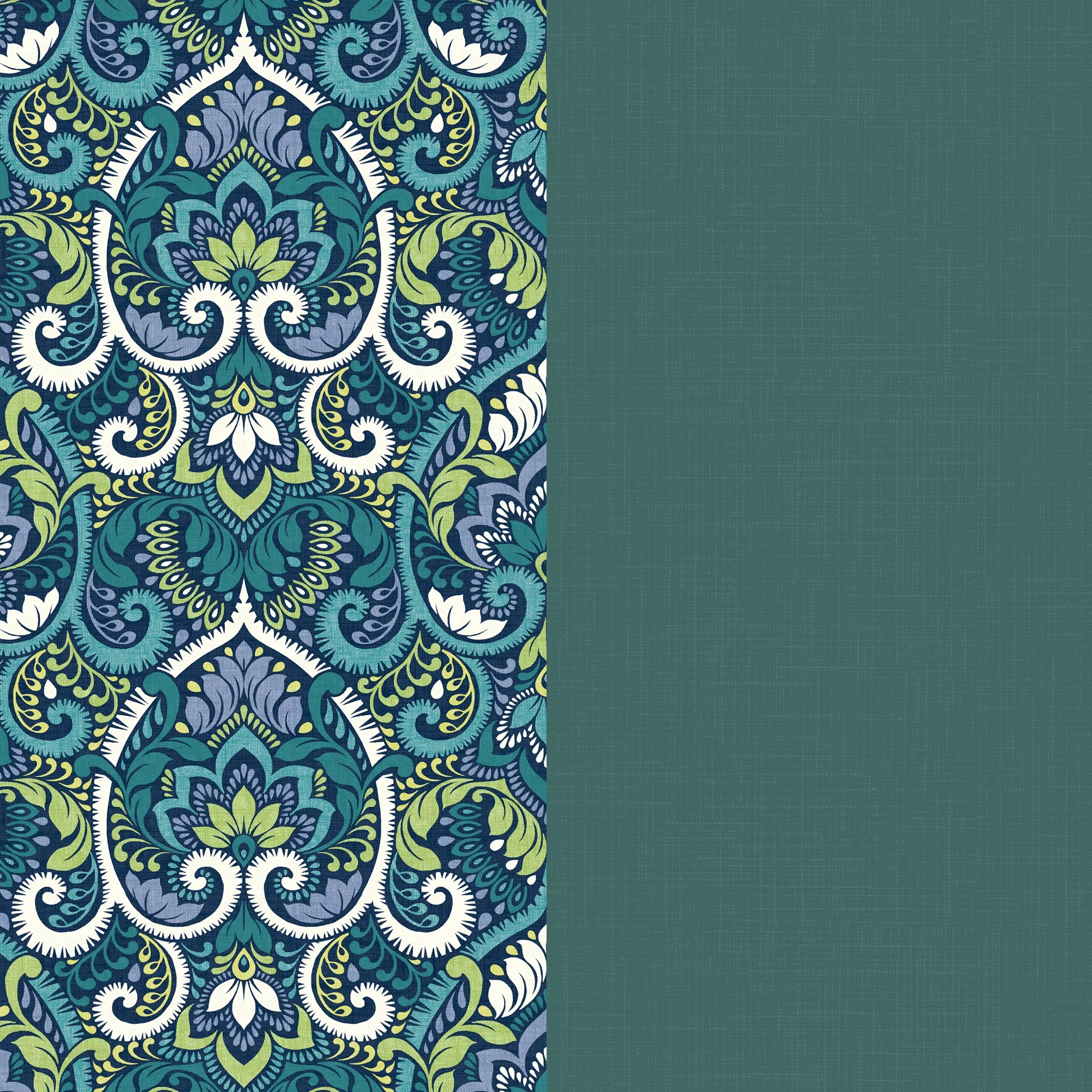 Arden Selections Reversible Outdoor Plush Modern Tufted Blowfill Deep Seat Set, 24 x 24, Water Repellent, Fade Resistant, Deep Seat Bottom and Back Cushion for Chair/Sofa, Sapphire Aurora Blue Damask