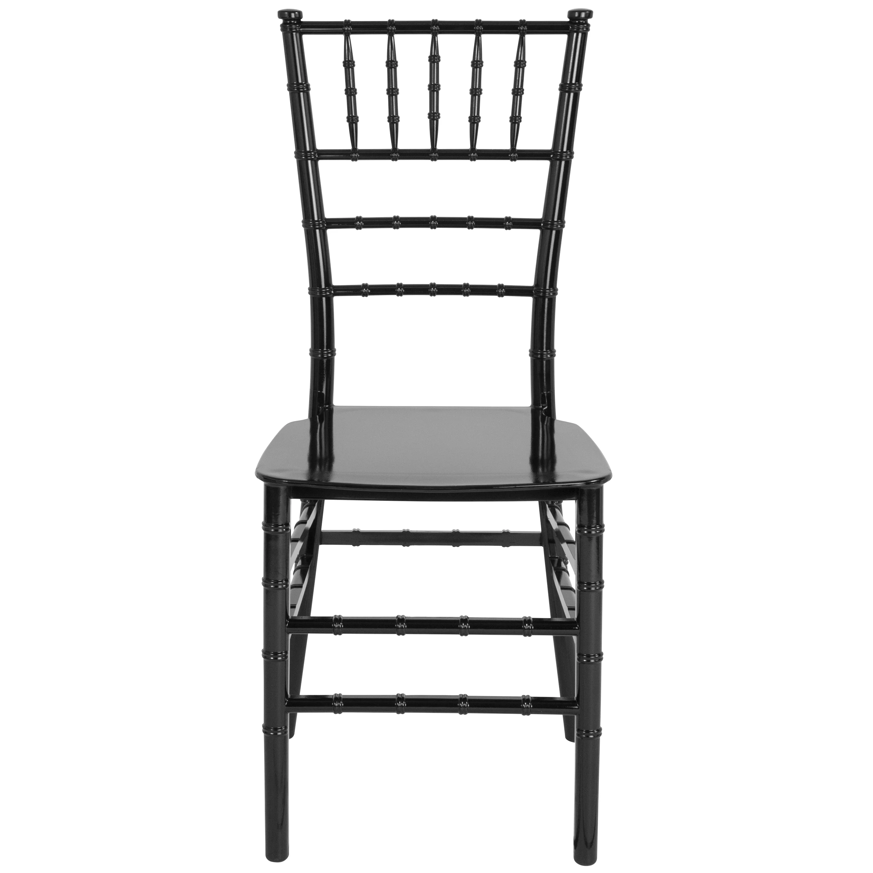 Emma + Oliver Black Stackable Resin Chiavari Chair