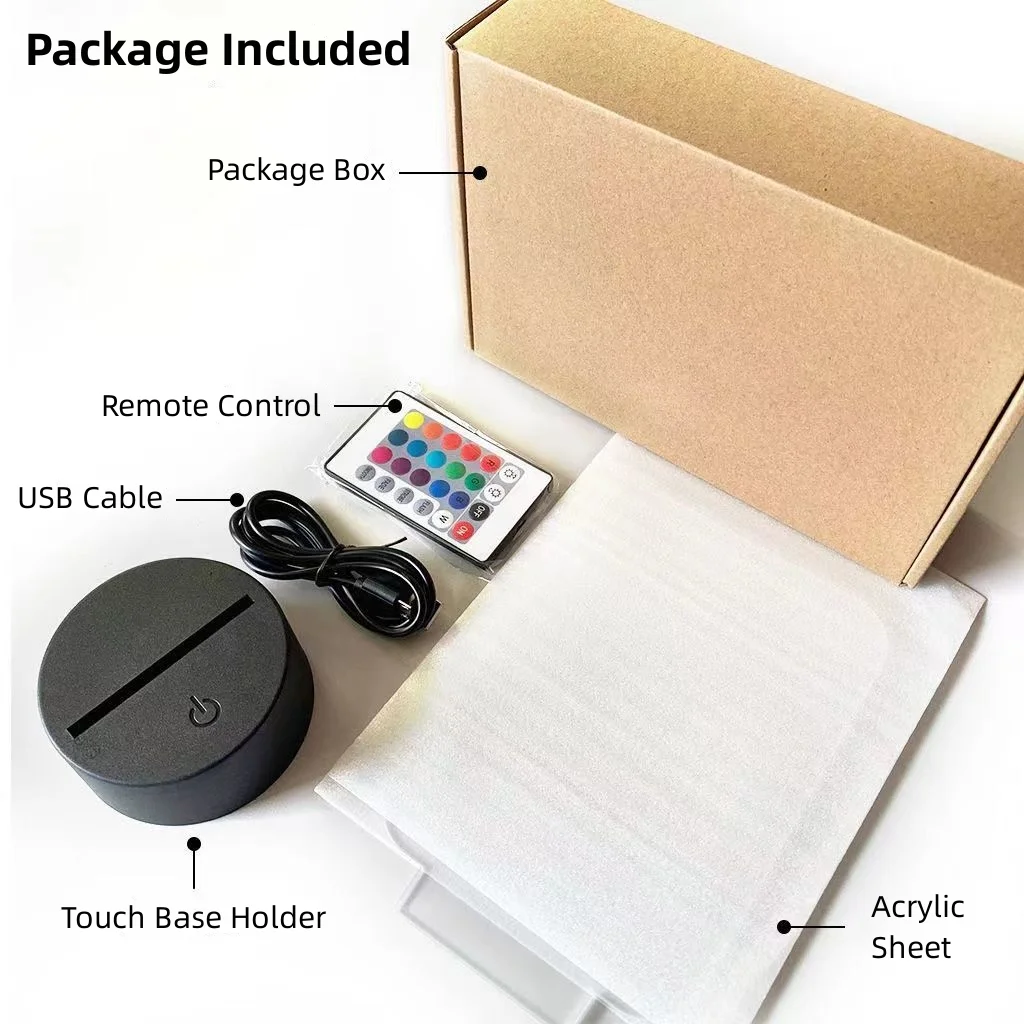 Jack Skellington LED Night Light - Smart Touch Desk Lamp with 16 Colors Changing Kids Gift