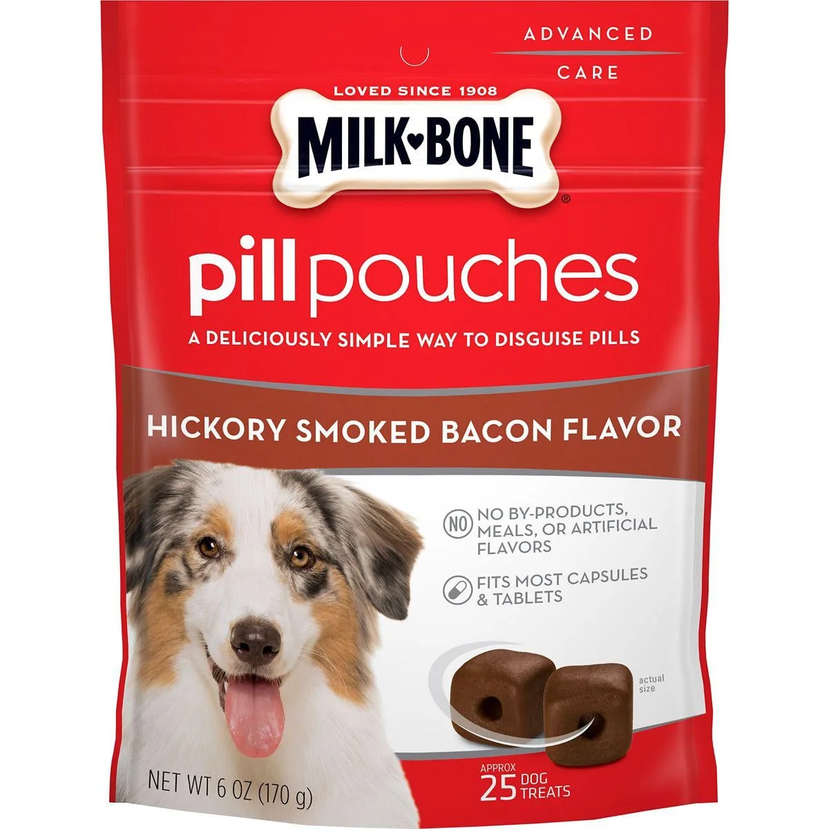 Milk Bone Pill Pouch Smoked Bacon Flavor Dog Treats, 6 oz. Package