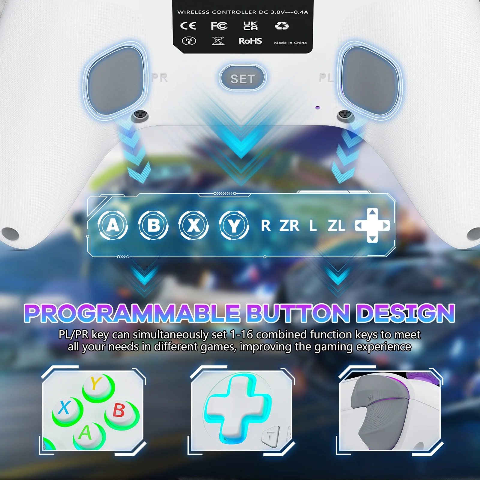 2 Pack Wireless Xbox Controller for Xbox One, with RGB LED Light Compatible with Xbox One, XboxOne X/S, Xbox Series X/S ,Windows PC