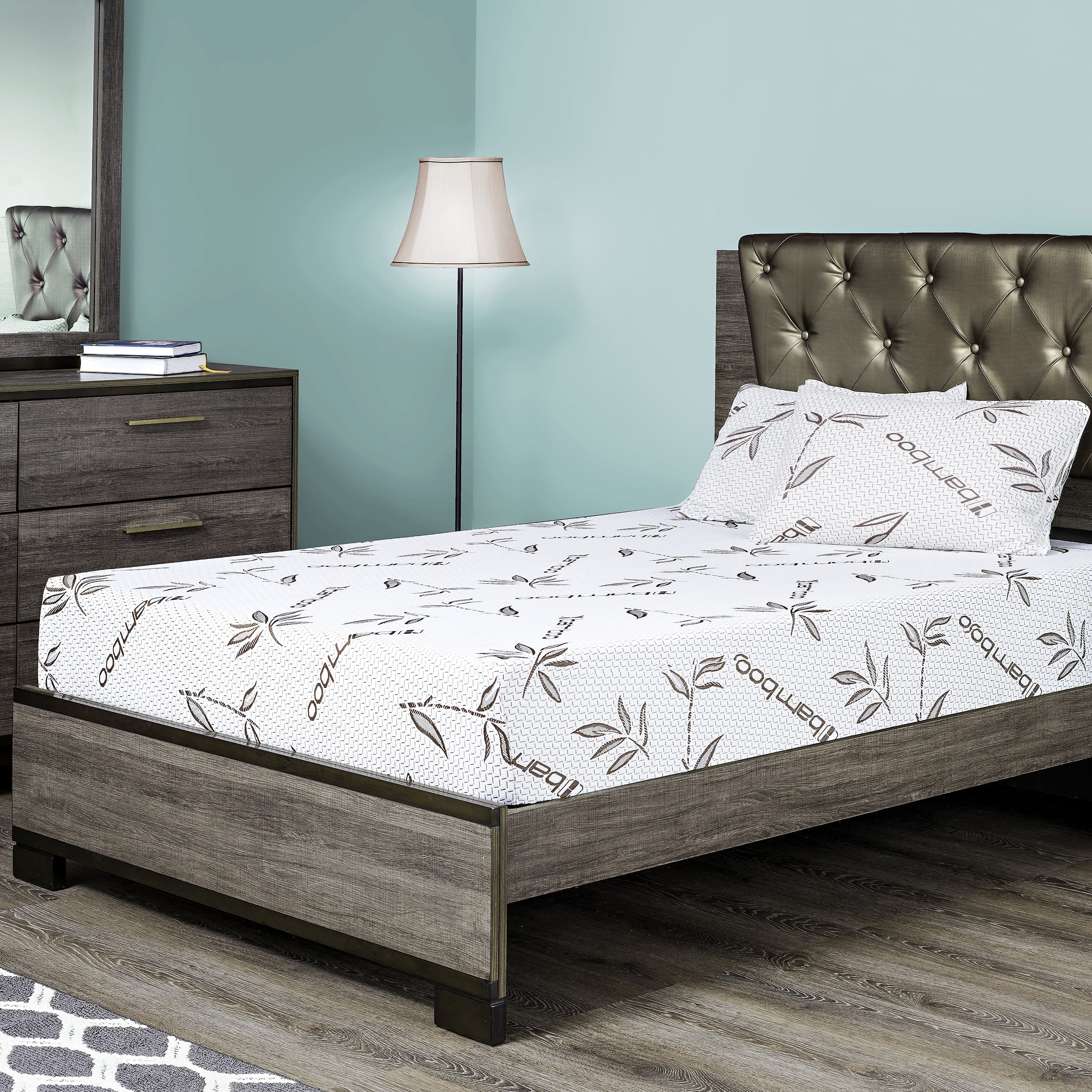 Fortnight Bedding 10 Inch Gel Memory Foam Mattress with Bamboo Cover, Full