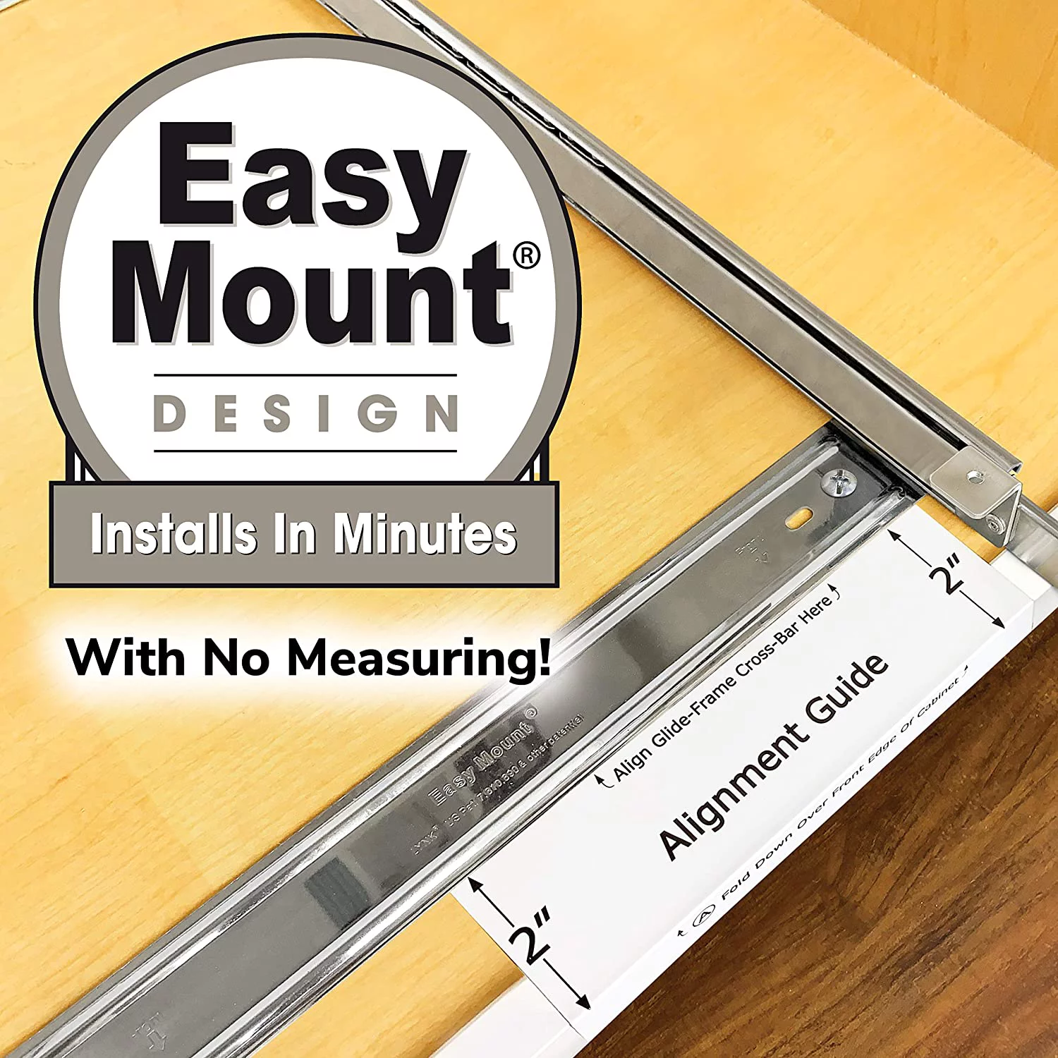 LYNK PROFESSIONAL® Pull Out Cabinet Organizer - Slide Out Pantry Shelves - Sliding Storage for Inside Kitchen Cabinet or Under Sink - Roll Out Drawer for Pots  Pans - 14" Wide x 21&#