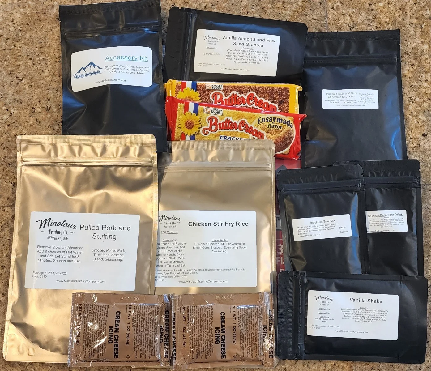 AllGo Outdoors Freeze Dried MCW - Survival Food Military 24hr Field Ration Menu 3