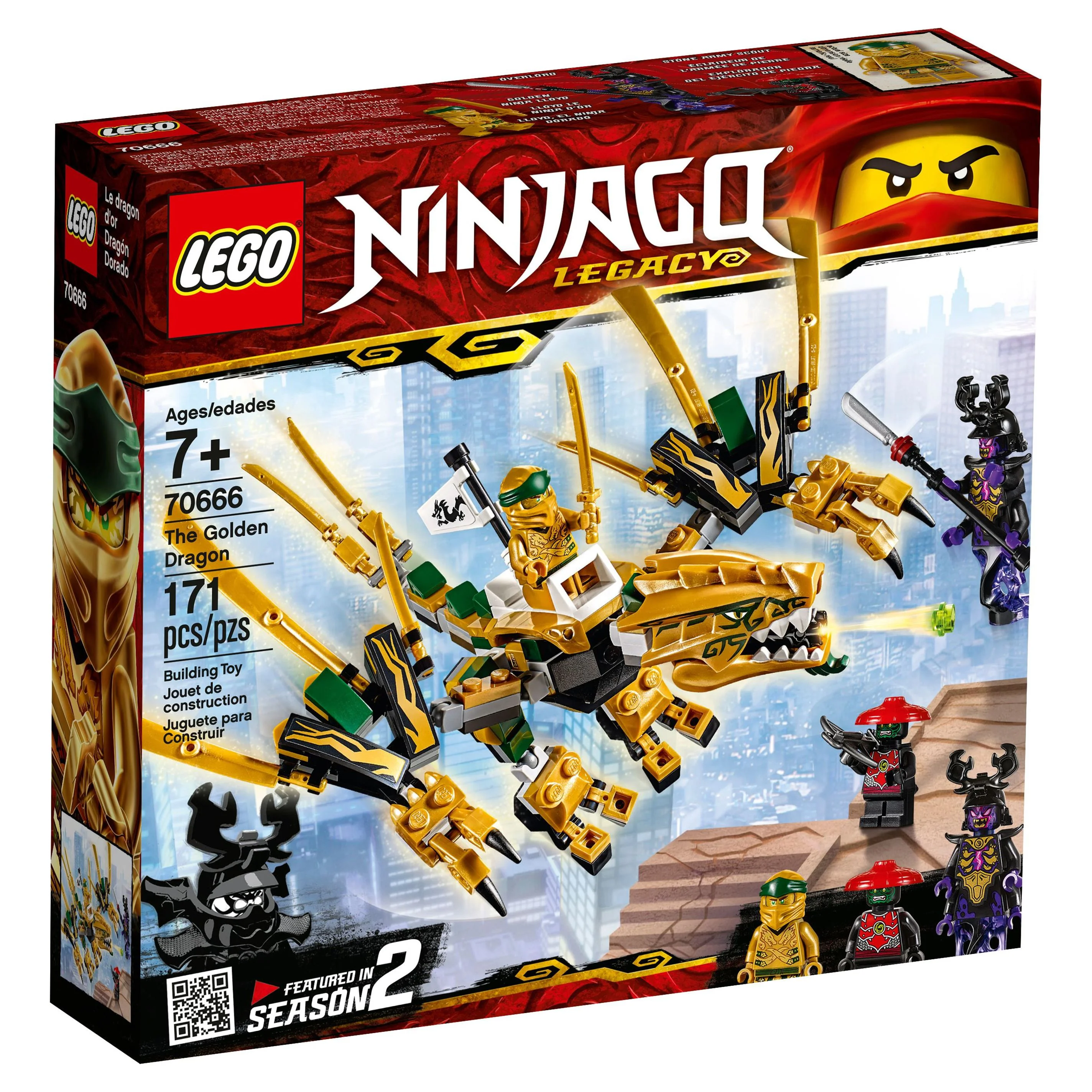 LEGO Ninjago The Golden Dragon Building Set 70666 (171 Pieces)