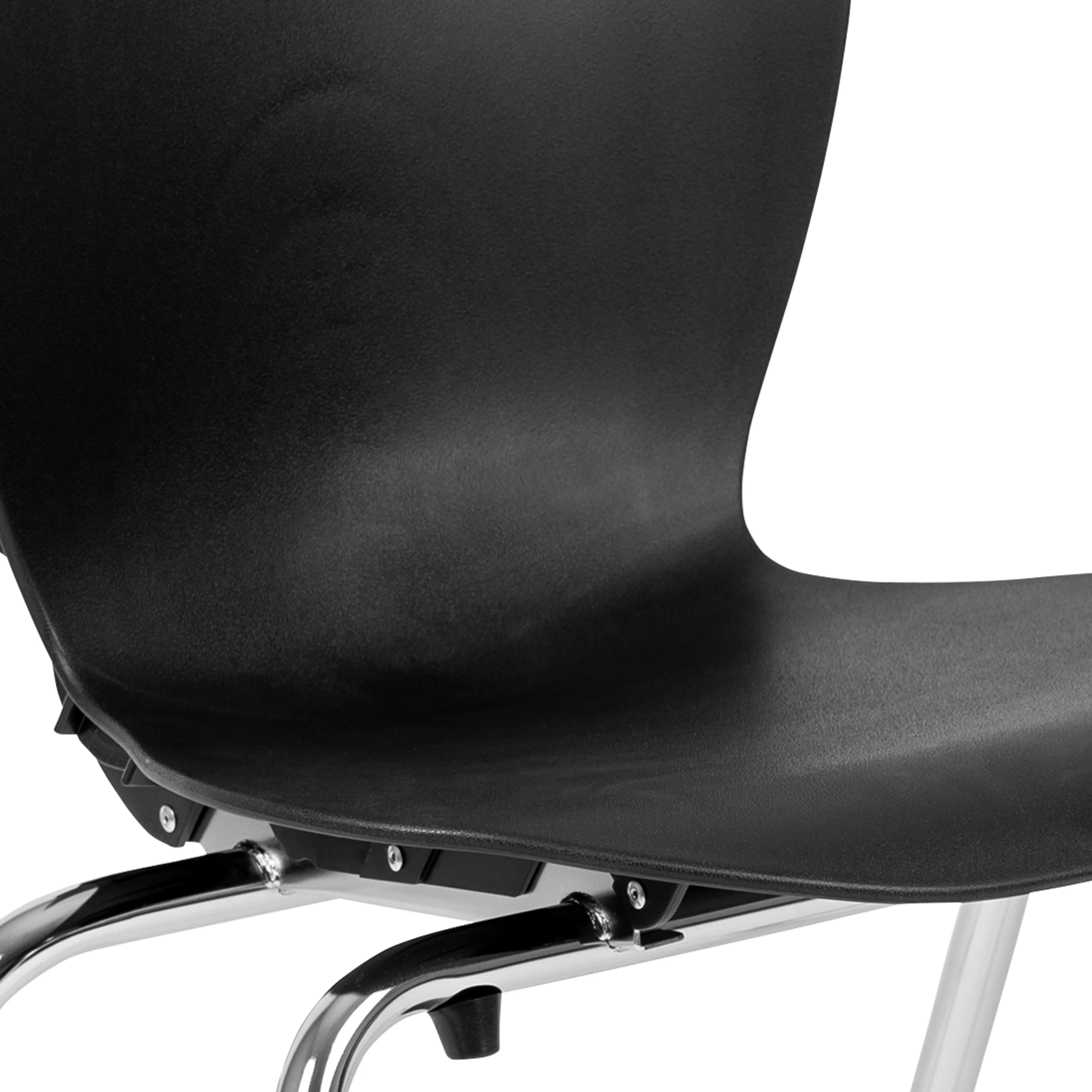 Emma + Oliver Titan Black Student Stack School Chair - 18-inch