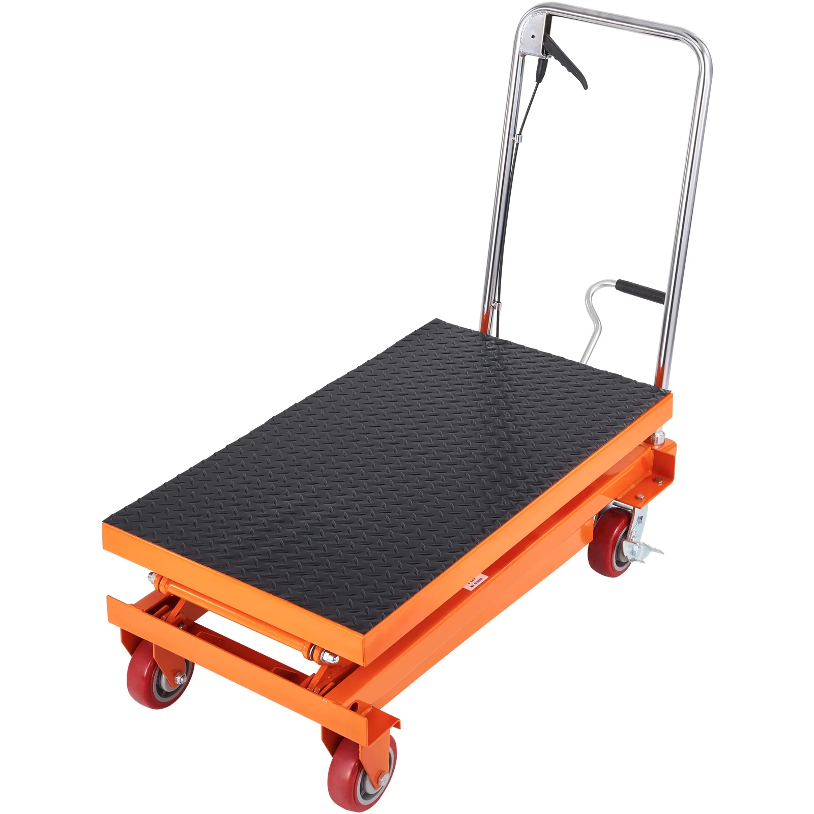 BENTISM Hydraulic Lift Table Cart 770 lbs Manual Double Scissor Lift Table 59