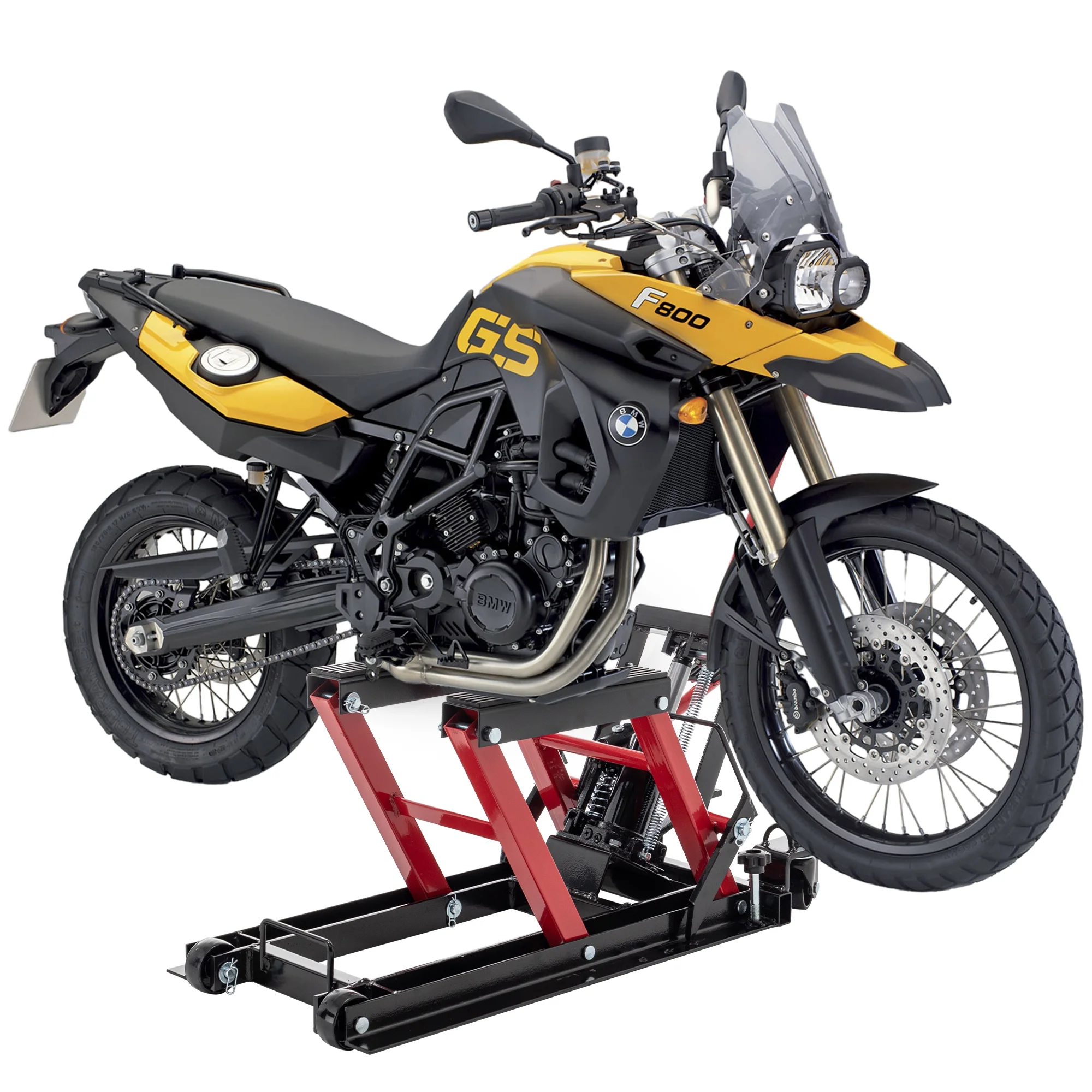 POWANLI 1500lbs Hydraulic Motorcycle Lift Jack, Foot-Operated Motorcycle Lift Table, ATV Scissor Lift Jack with 4.5