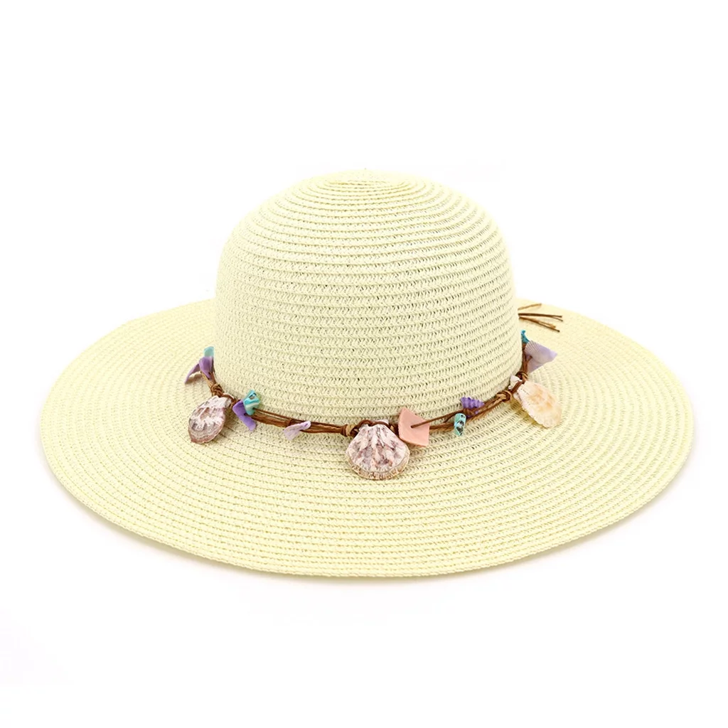 Womens Fedora Hat Fall Fashion Lady Foldable Casual Cap Wide Sun Straw Beach Hat For Women