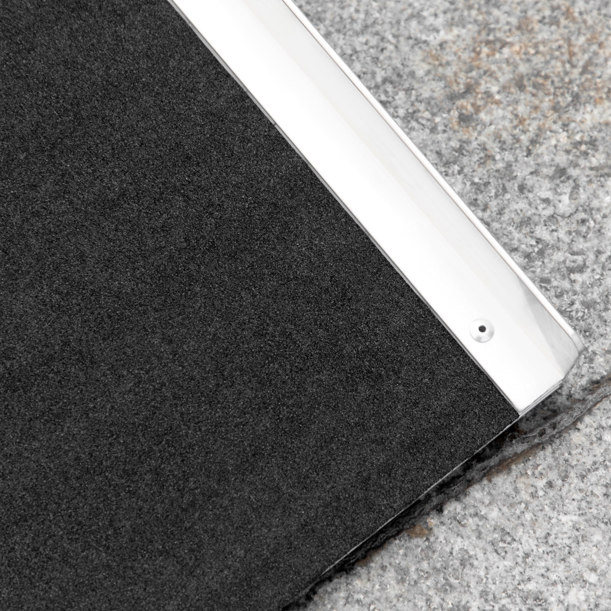 HomCom Lightweight Aluminum Portable Skid-proof PVC Carpeted Folding Wheelchair Ramp, 4 inch